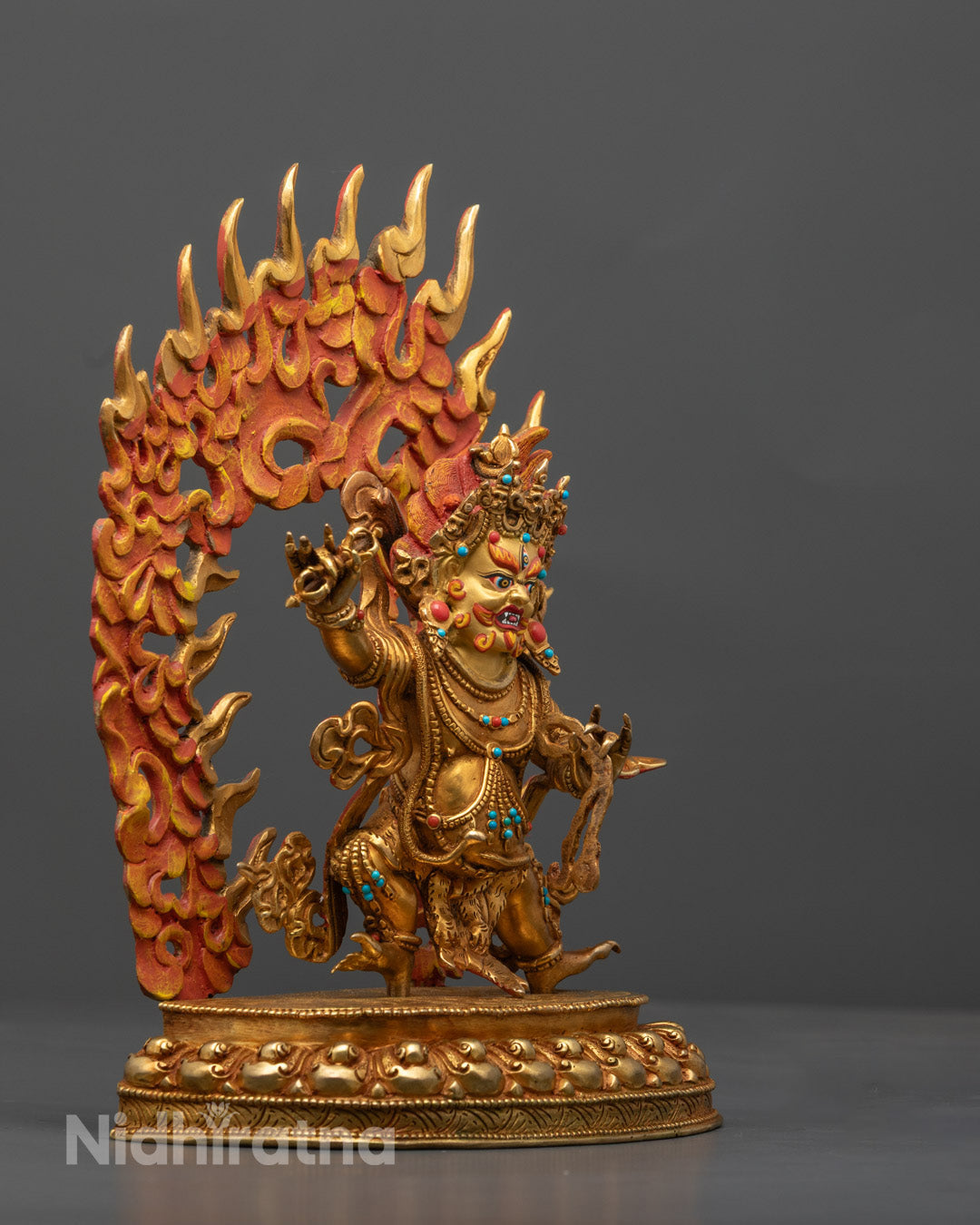Vajrapani Statue | Empowering Copper Art with 24K Gold