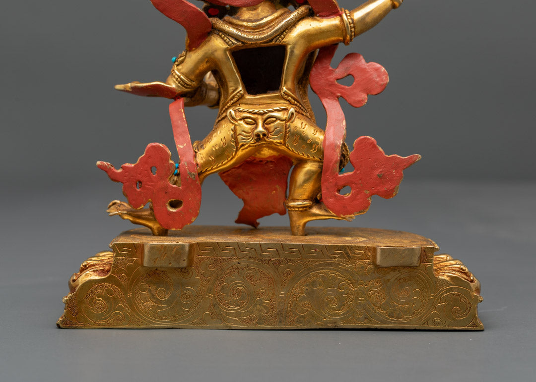 Vajrapani Statue | Empowering Copper Art with 24K Gold