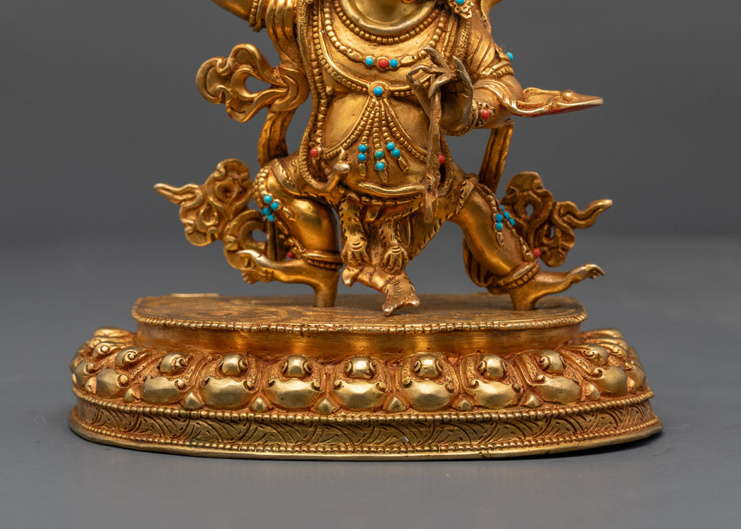 Vajrapani Statue | Empowering Copper Art with 24K Gold