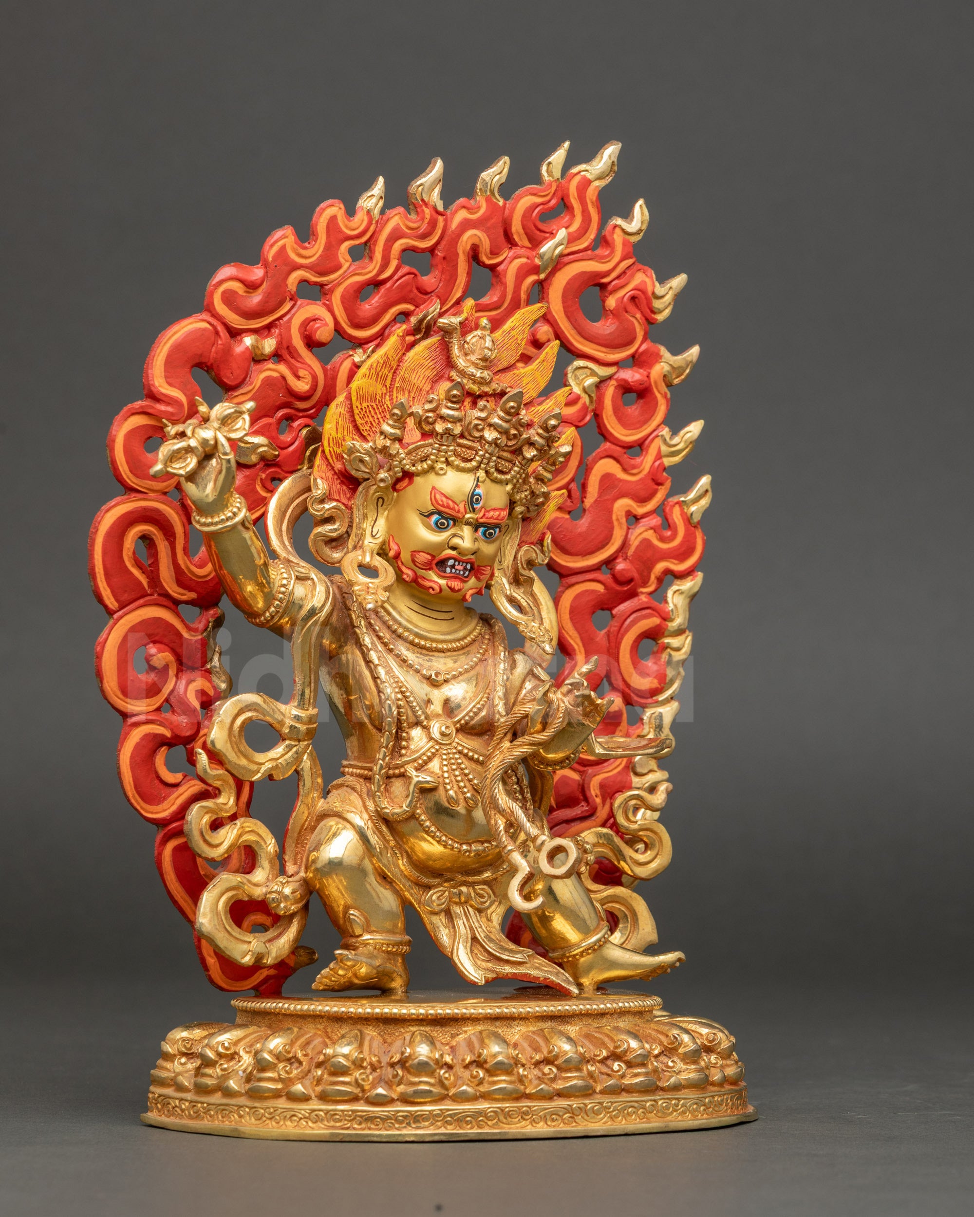 Vajrapani Statue Right Side View | Traditional Nepalese Protector Artwork