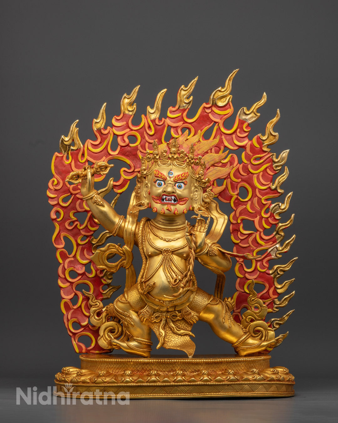 Vajrapani Statue | Sacred Hand-Carved Copper