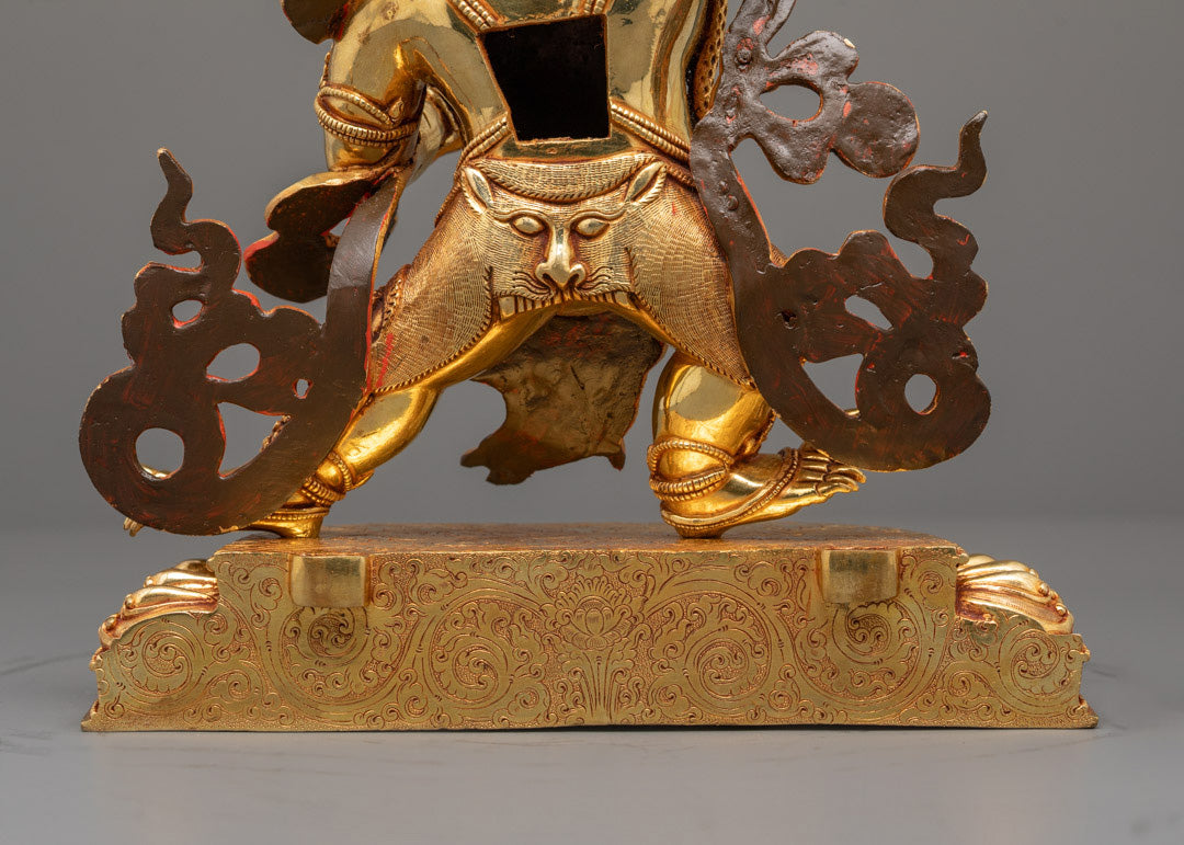 Vajrapani Statue | Hand-Carved 24k Fire-Gilded Copper
