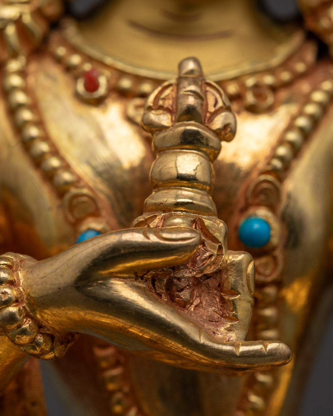 Vajrasattva Sculpture Gilded in Gold