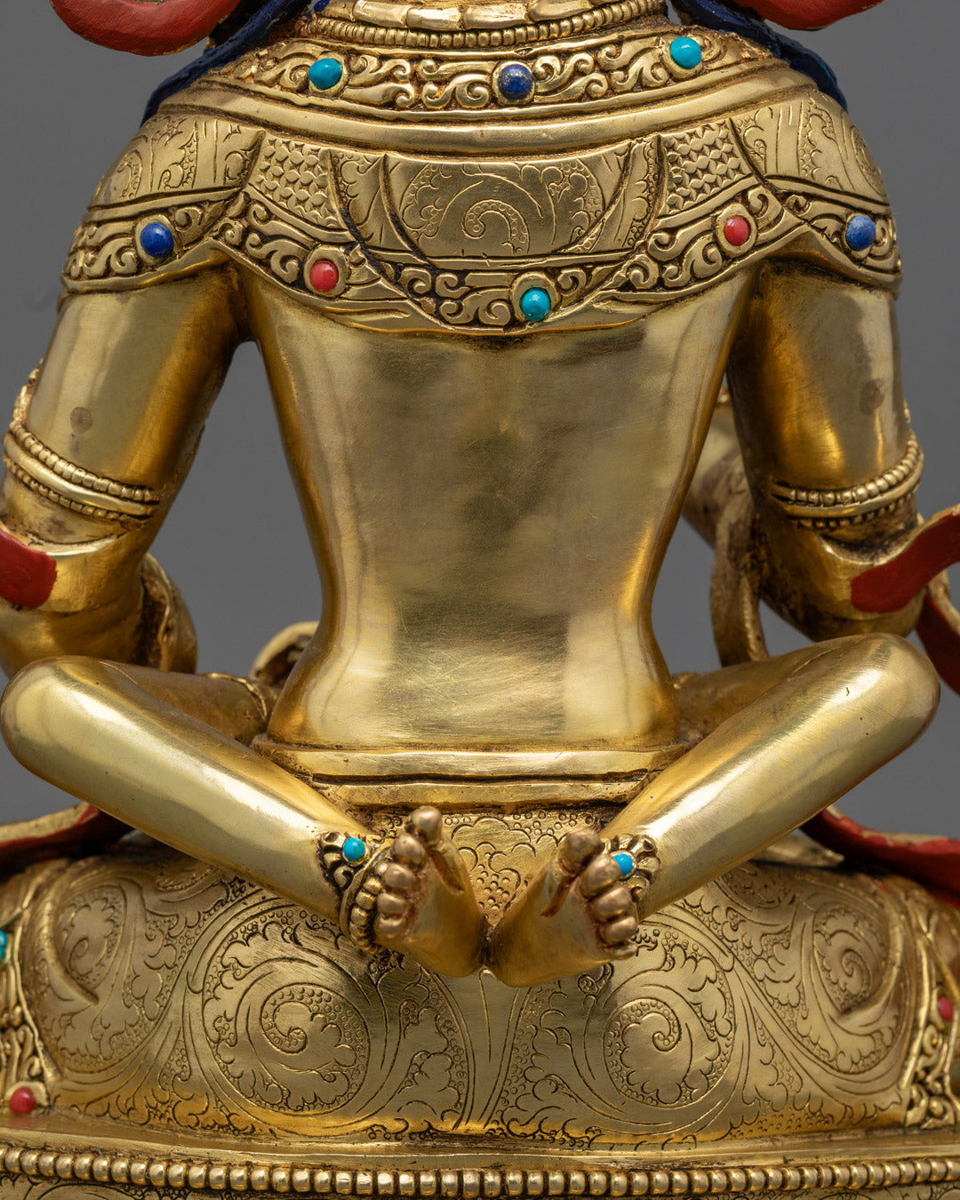 Vajrasattva Statue | Gold-Gilded Buddhist Purification Icon