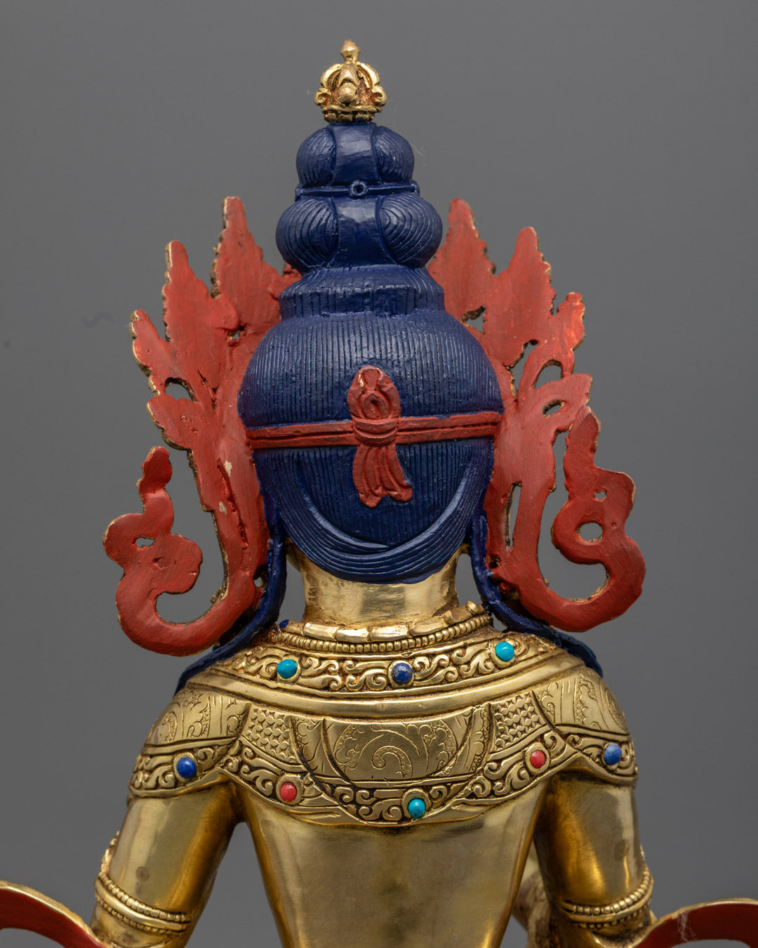 Vajrasattva Statue | Gold-Gilded Buddhist Purification Icon