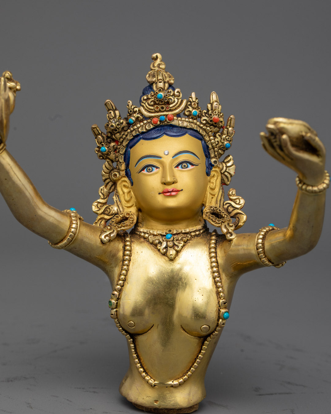 Vajrasattva Statue | Gold-Gilded Buddhist Purification Icon
