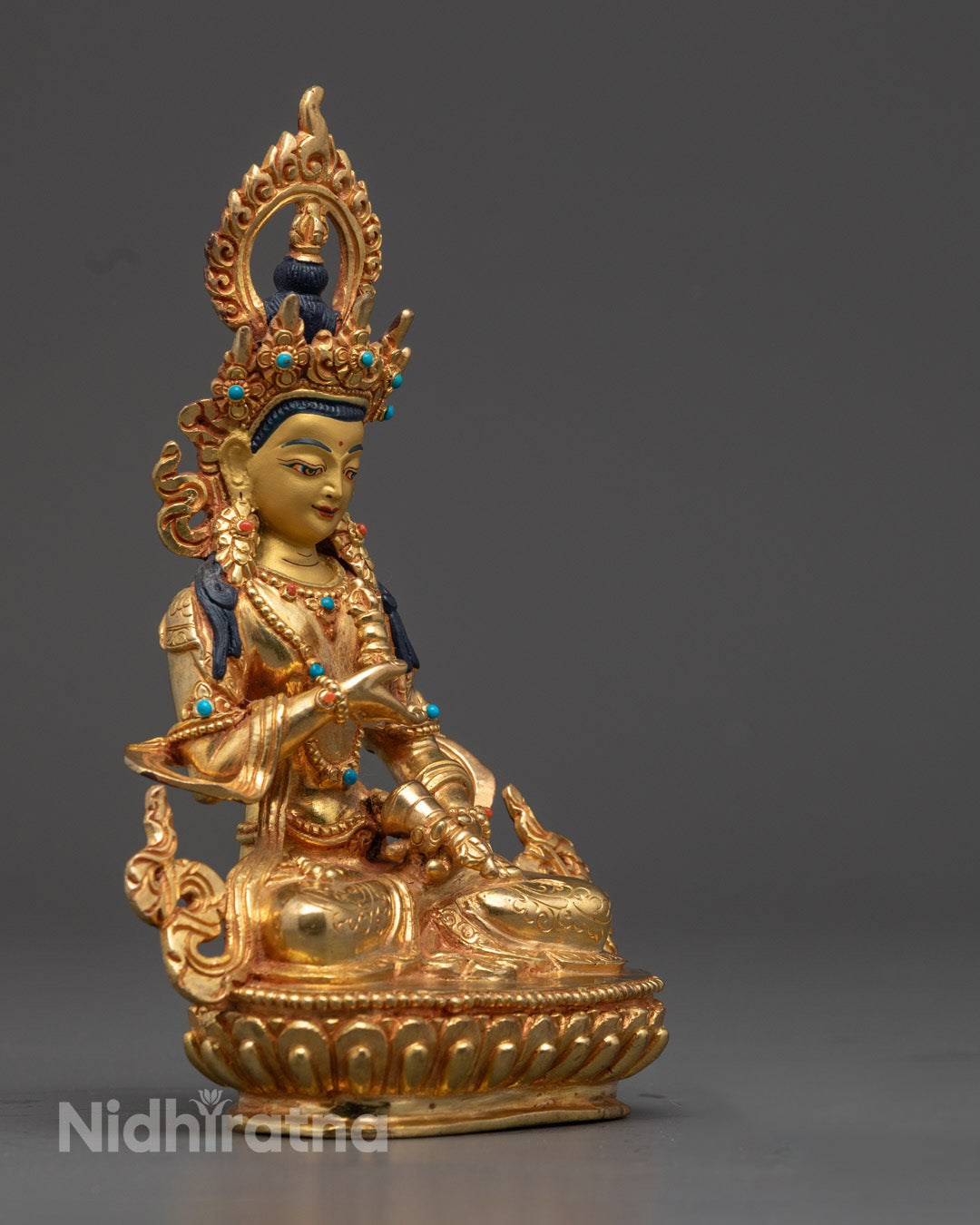 Vajrasattva Sculpture Gilded in Gold