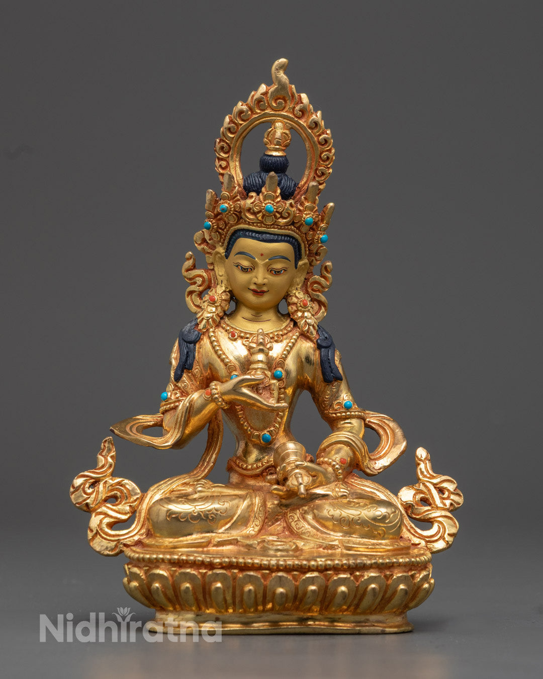 Vajrasattva Sculpture Gilded in Gold