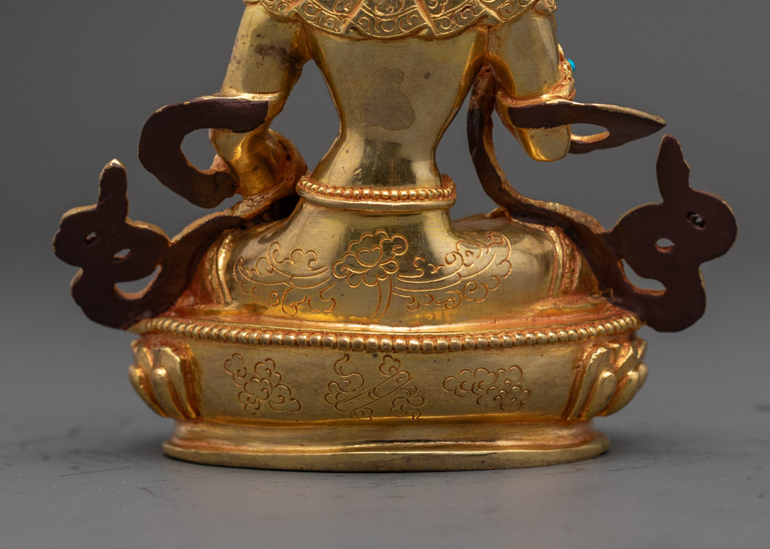 Vajrasattva Sculpture Gilded in Gold