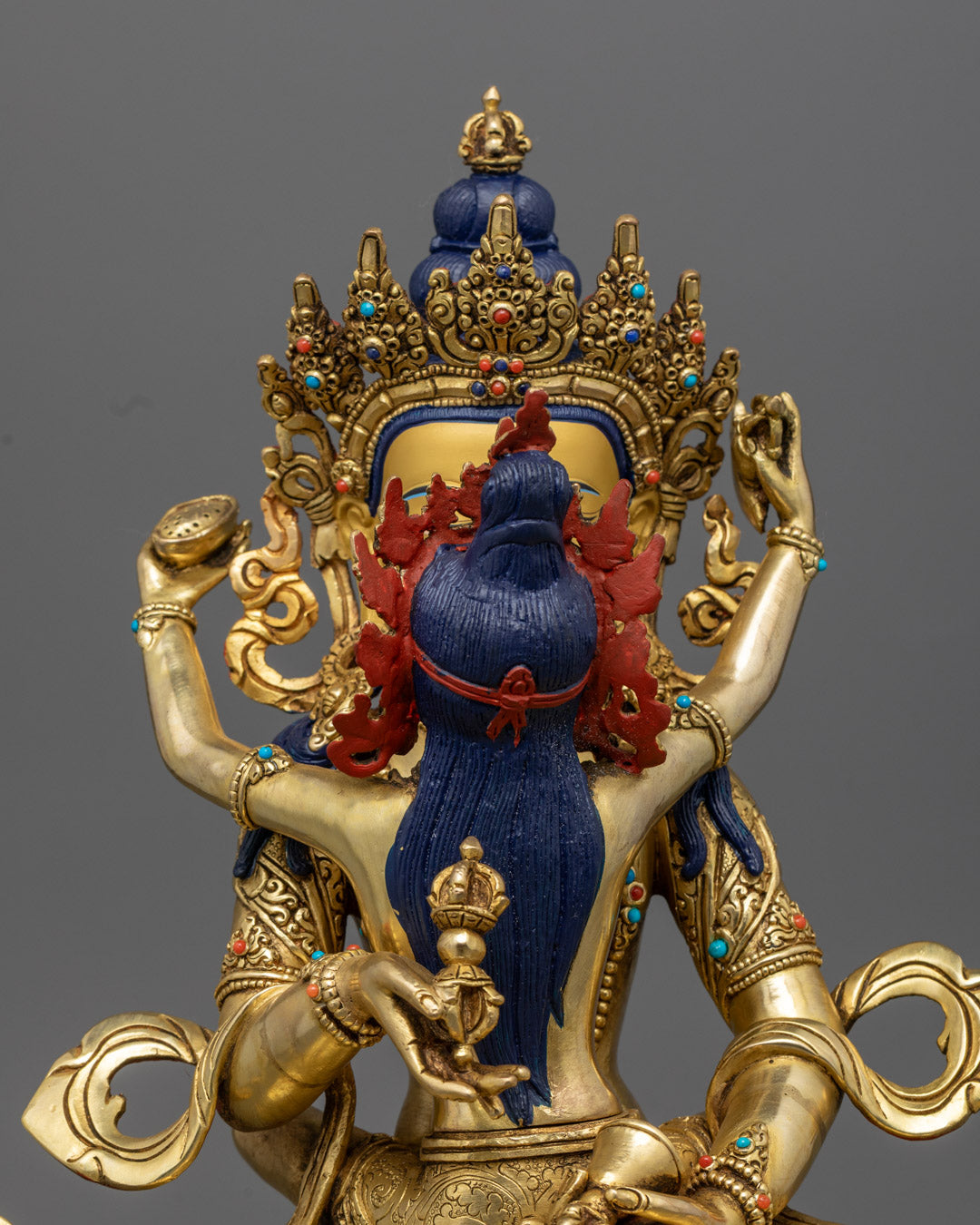 Vajrasattva Statue | Gold-Gilded Buddhist Purification Icon