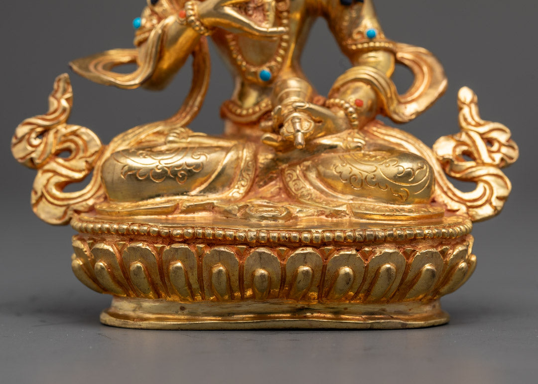 Vajrasattva Sculpture Gilded in Gold