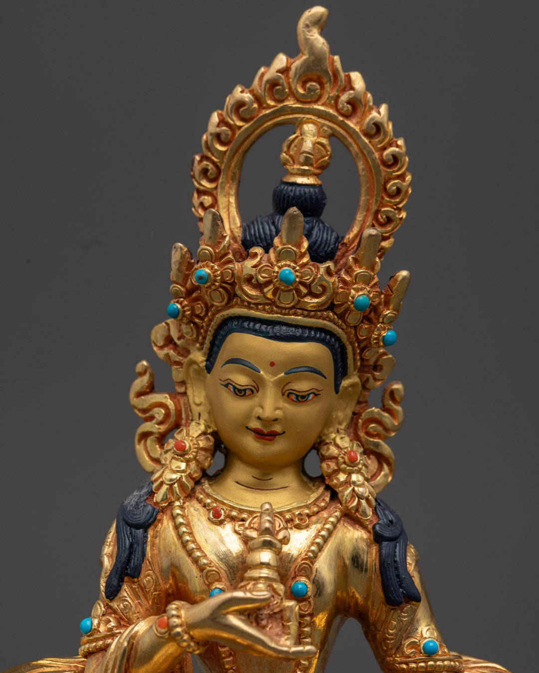 Vajrasattva Sculpture Gilded in Gold