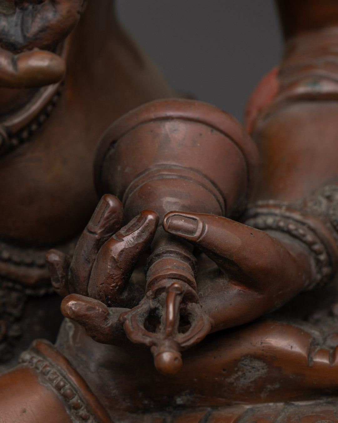 Vajrasattva Statue | Nepalese Copper Art with Gold Highlights