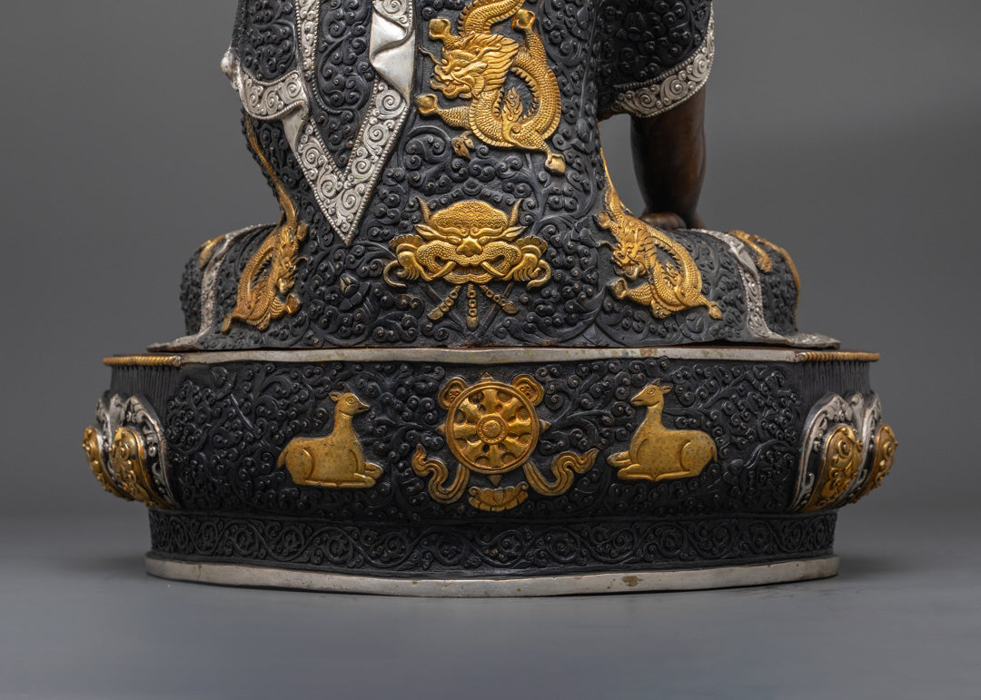 Silver-Crown Jowo Rinpoche Statue | Oxidized Made Body