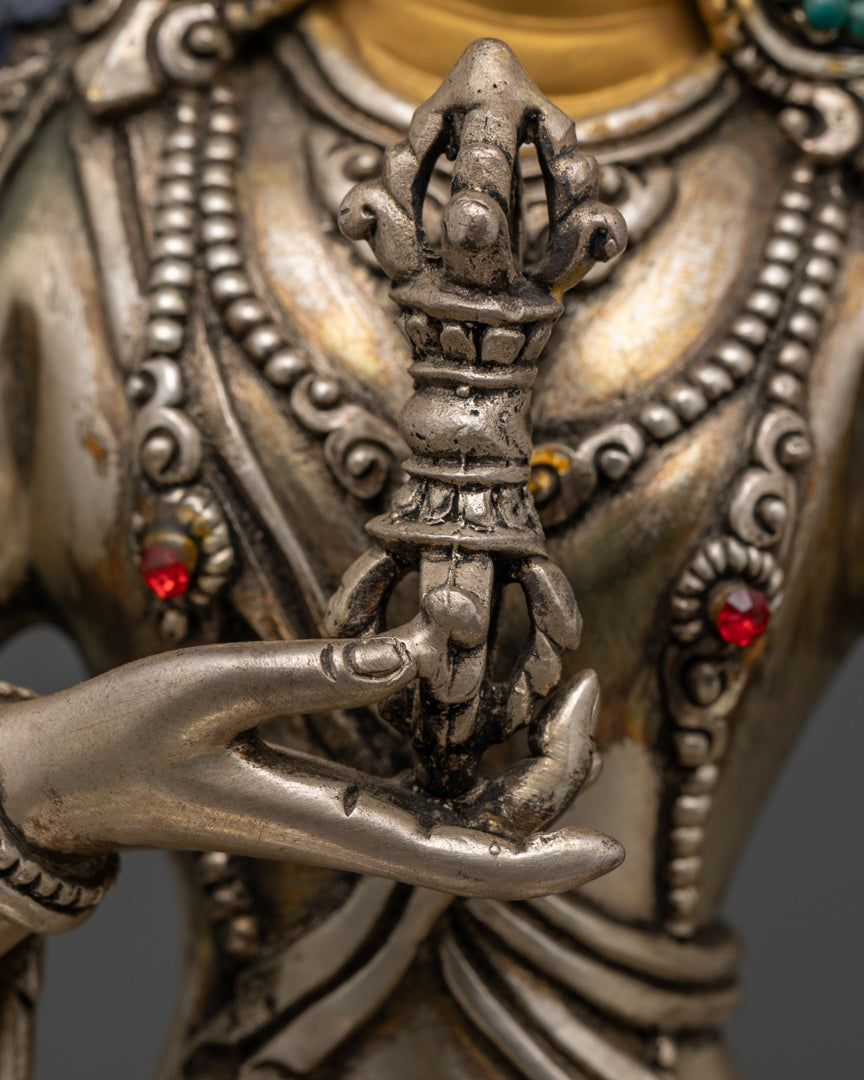 Gold-Plated Vajrasattva Statue | Traditional Himalayan Craftsmanship