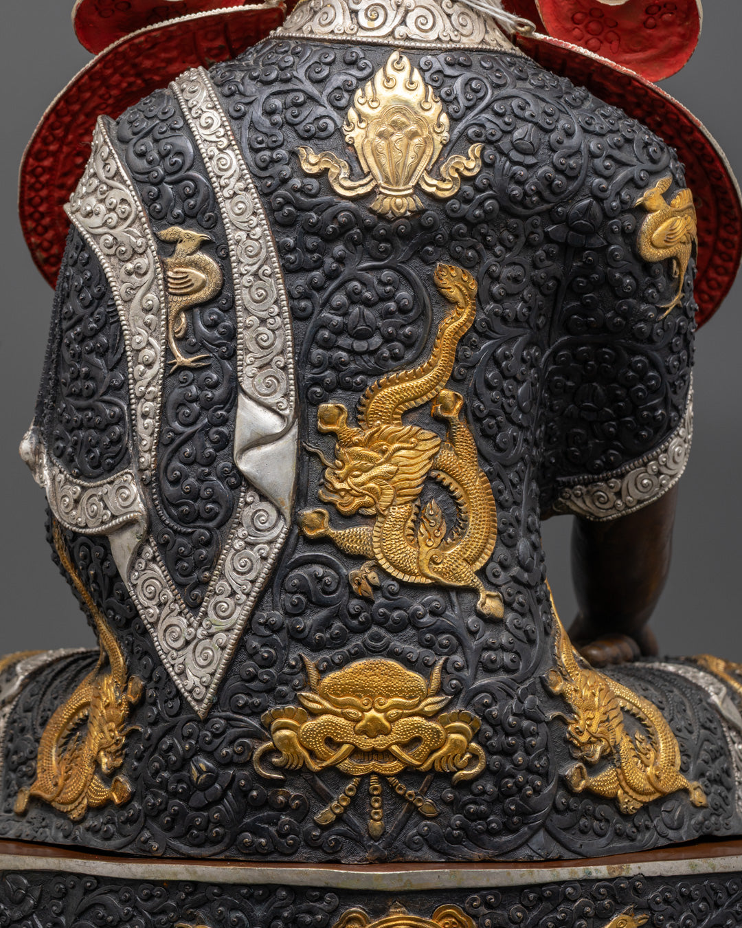 Silver-Crown Jowo Rinpoche Statue | Oxidized Made Body