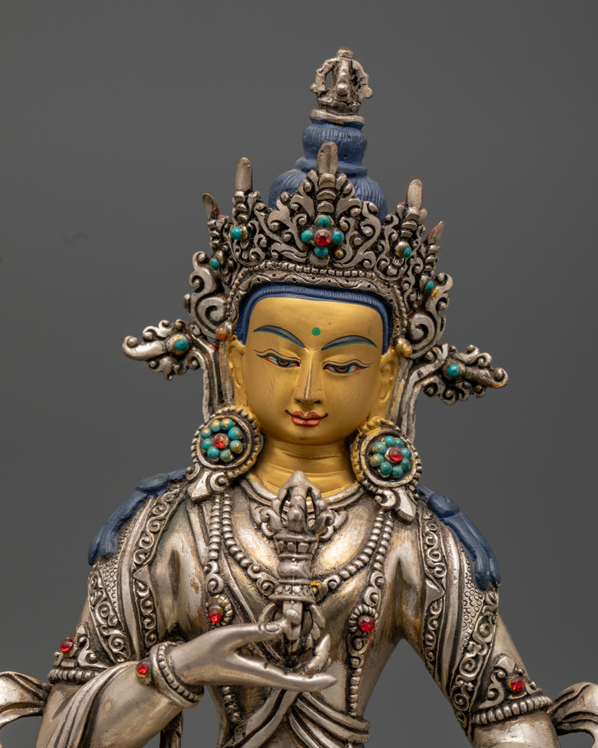Gold-Plated Vajrasattva Statue | Traditional Himalayan Craftsmanship