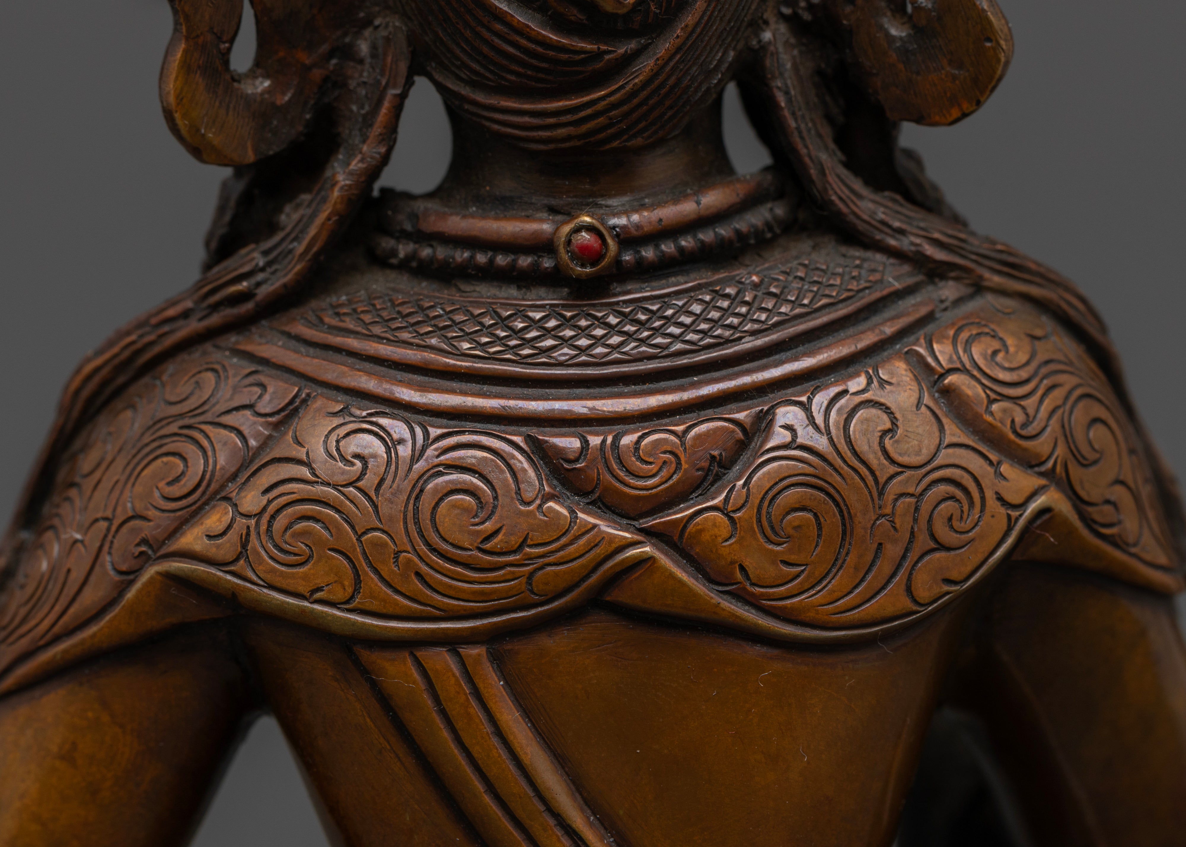 Oxidized Vajrasattva Statue for Spiritual Healing