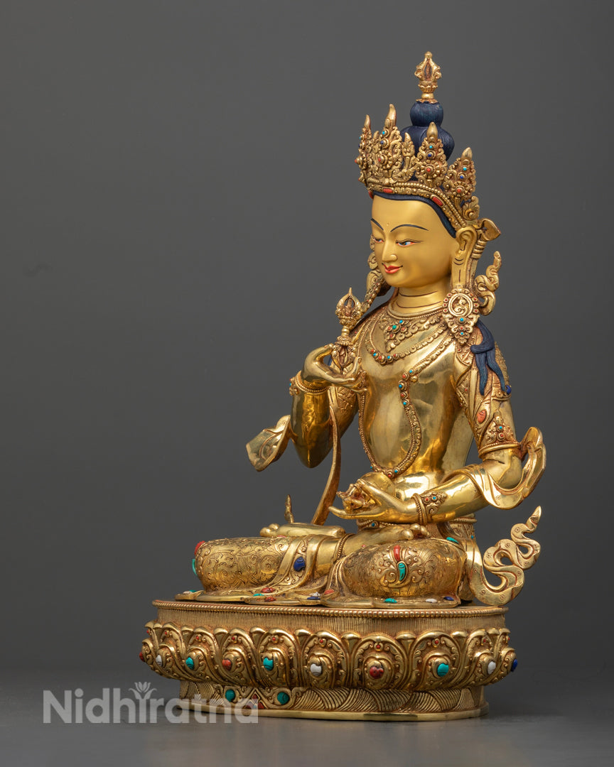 Vajrasattva Bodhisattva Statue | Sacred Tibetan Sculpture