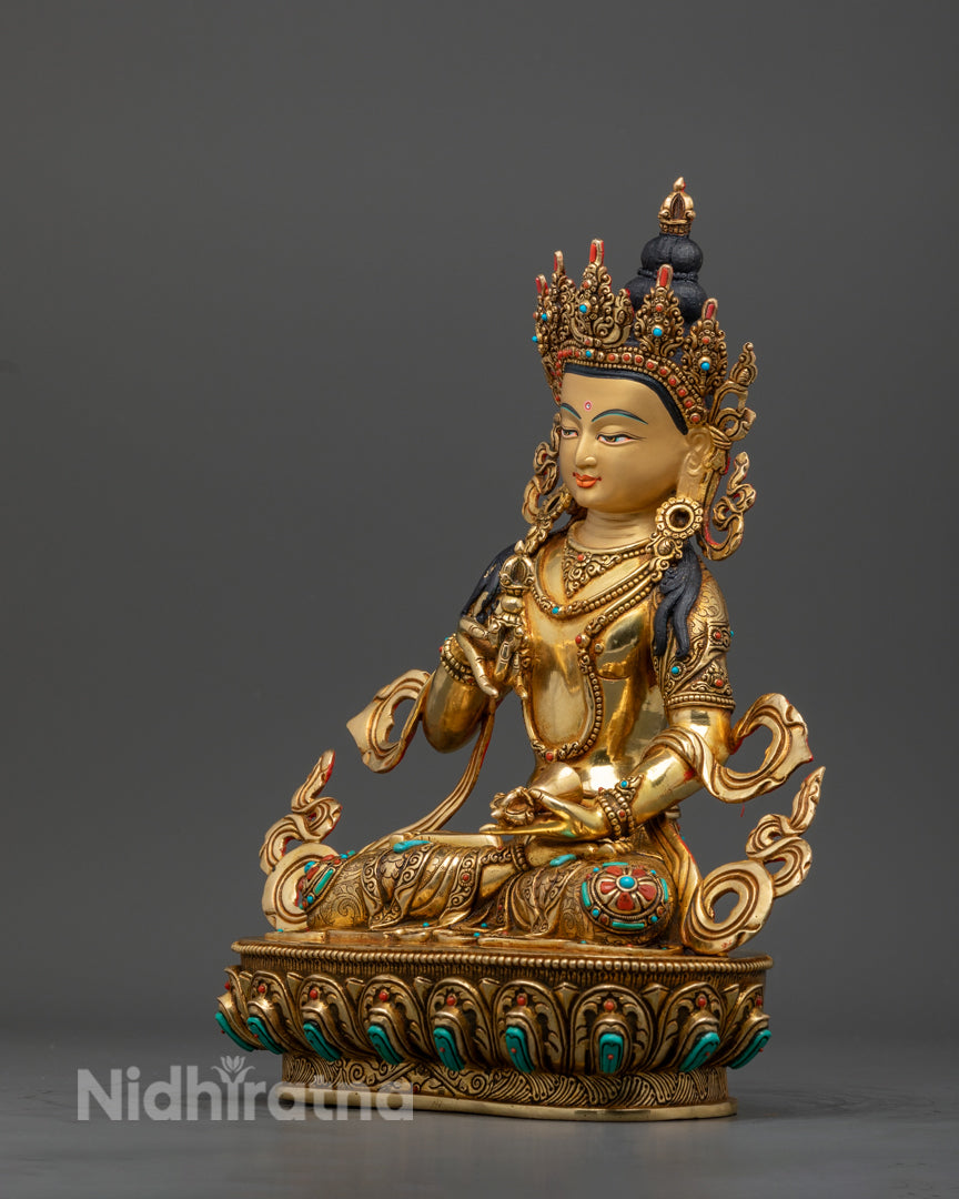 Buddhist Vajrasattva Statue | 24k Gold Gilded