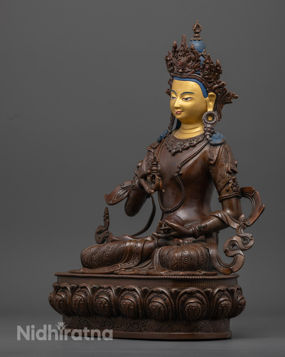 Vajrasattva Statue | Traditional Hand-Carved Buddha