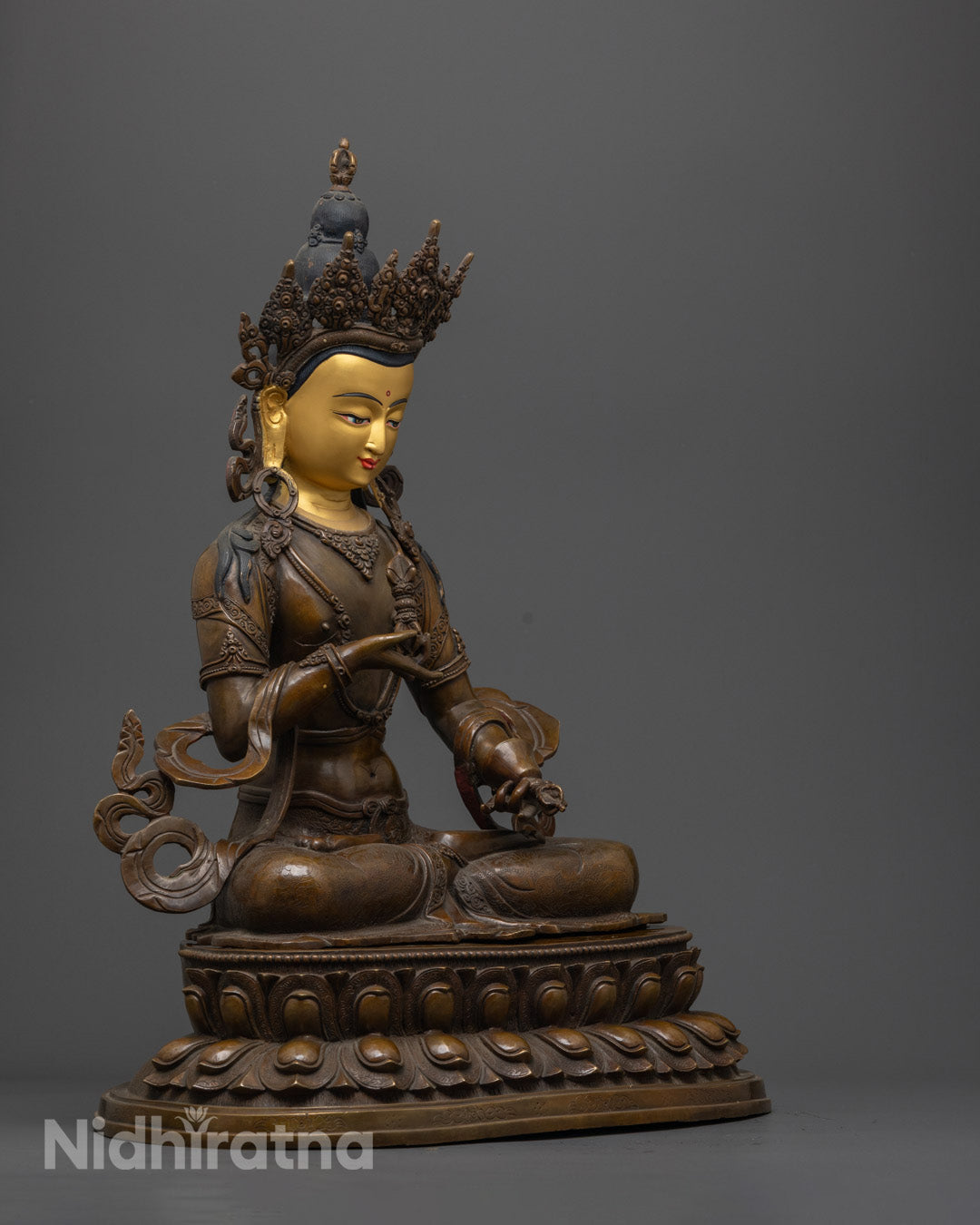 Sacred Vajrasattva Statue | Traditional Nepalese Lost Wax Art
