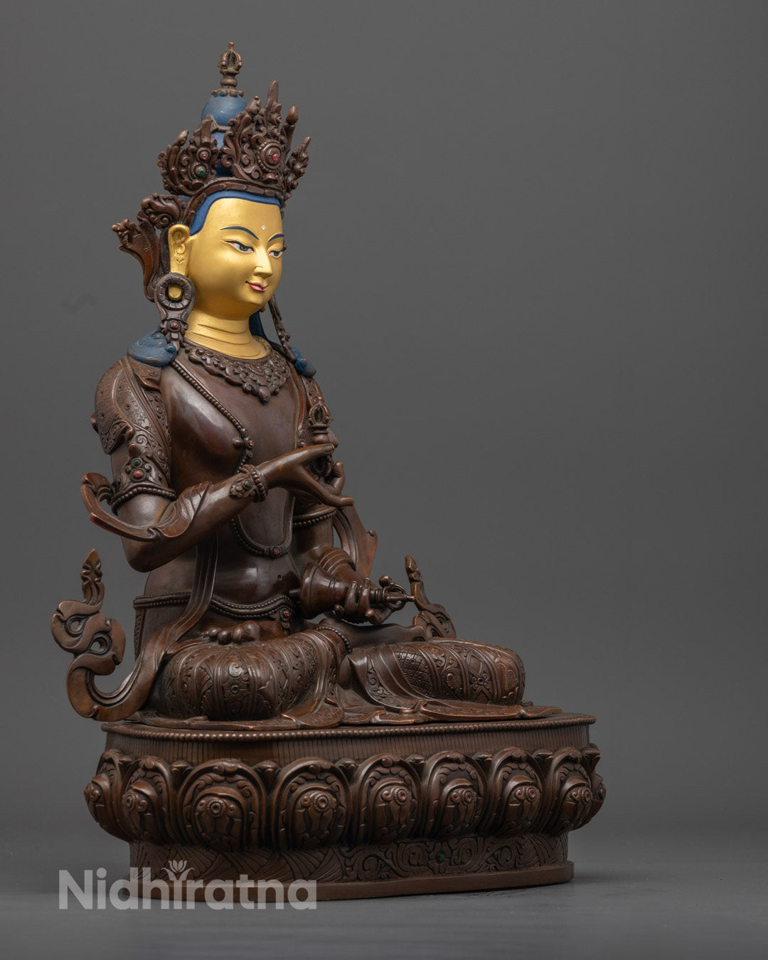 Vajrasattva Statue | Traditional Hand-Carved Buddha