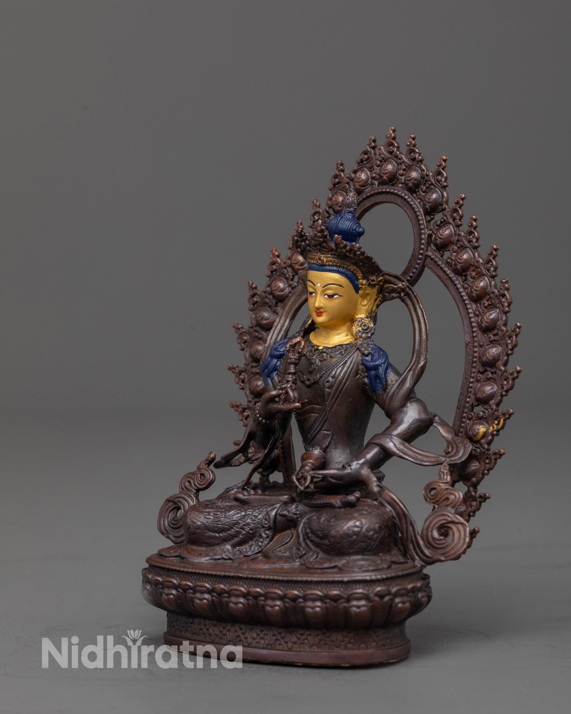 Precision Crafted Vajrasattva Figurine | Detailed Sculpture for Altar