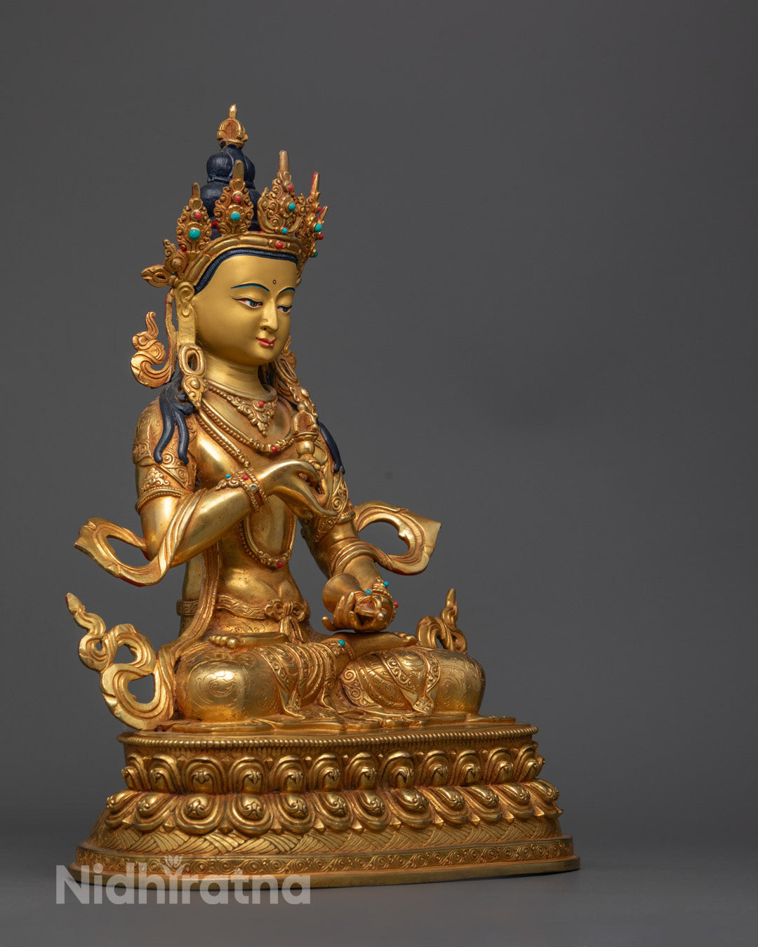 Hand-Carved Vajrasattva Statue | Authentic Nepalese Dharma Icon
