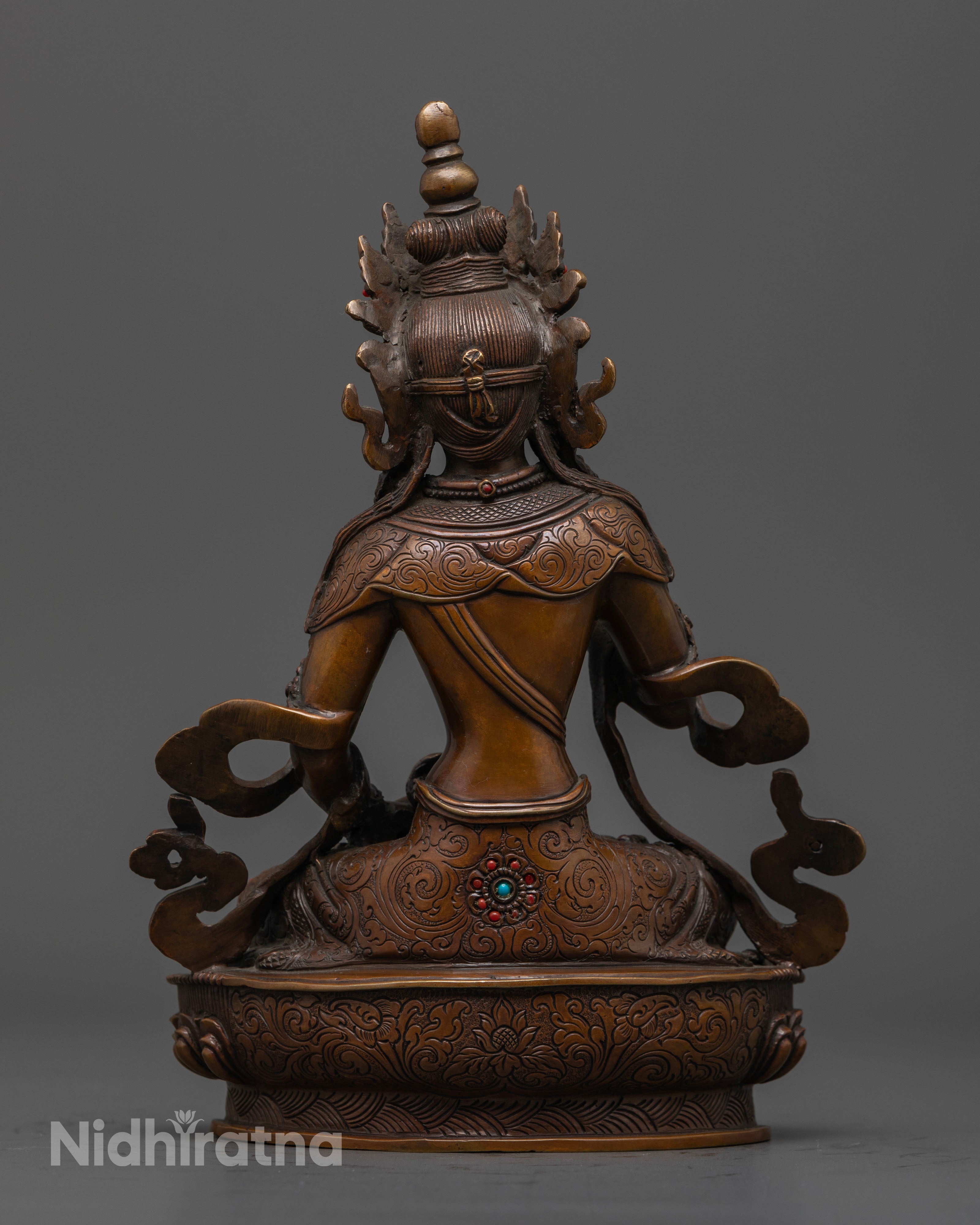 Oxidized Vajrasattva Statue for Spiritual Healing