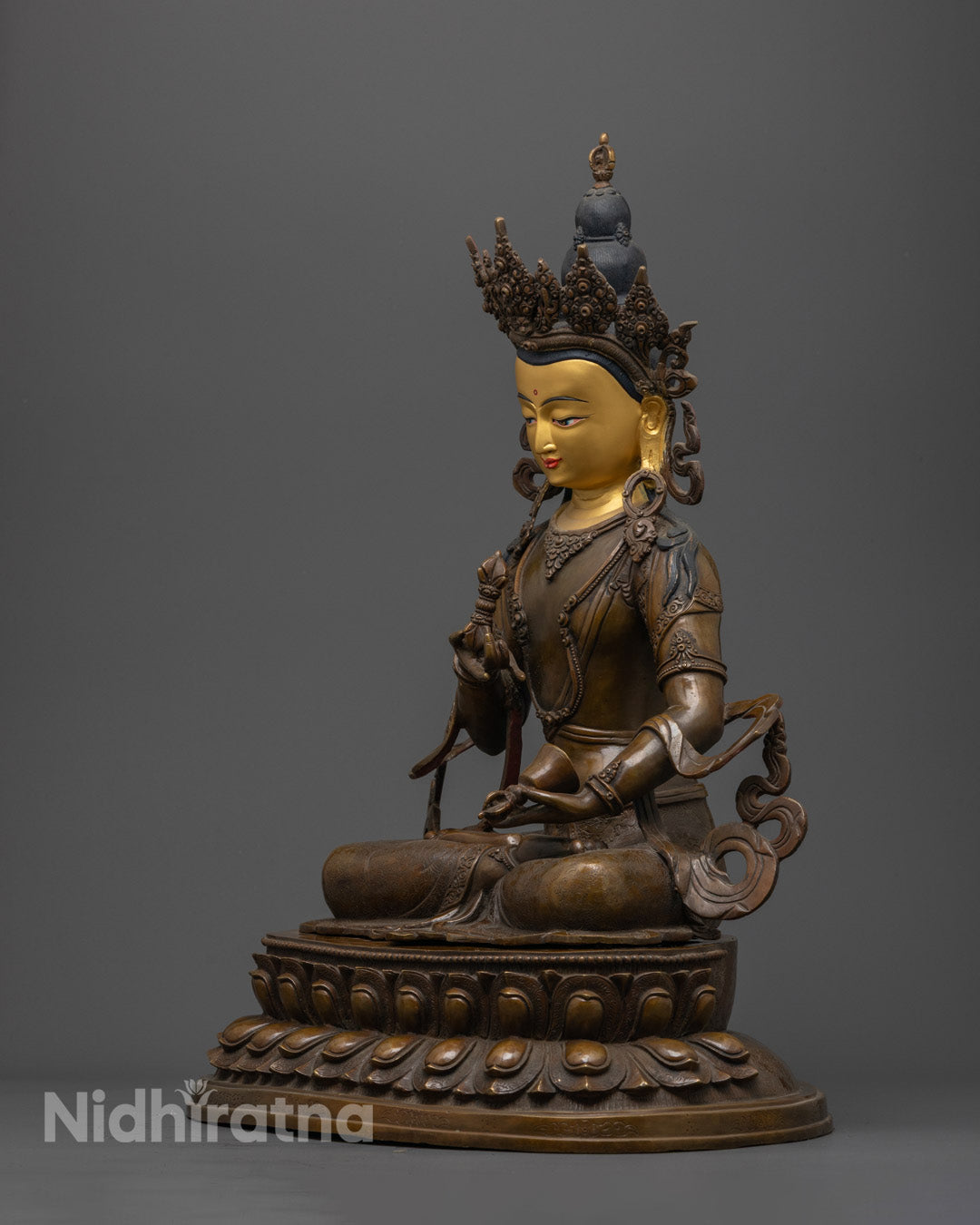 Sacred Vajrasattva Statue | Traditional Nepalese Lost Wax Art