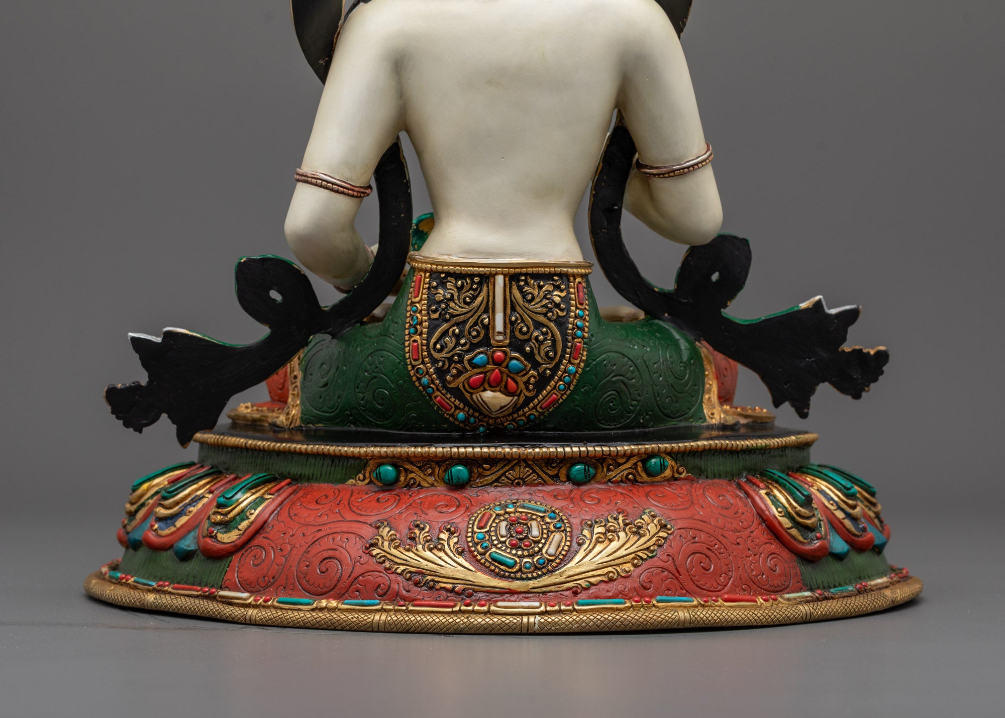 Premium Colored Vajrasattva Statue | Handmade for Meditation