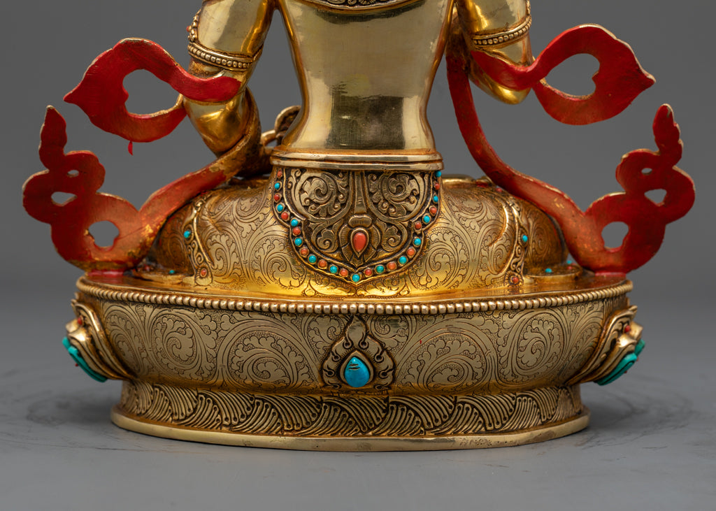 Buddhist Vajrasattva Statue | 24k Gold Gilded