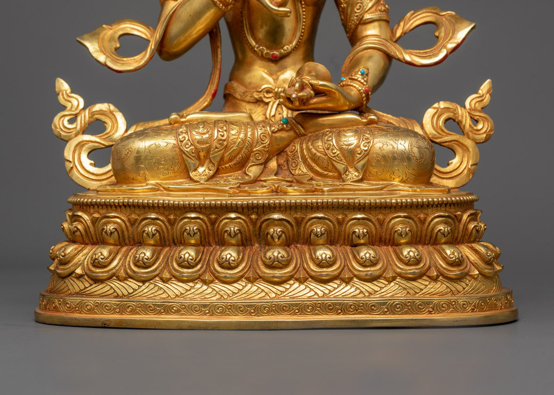 Hand-Carved Vajrasattva Statue | Authentic Nepalese Dharma Icon