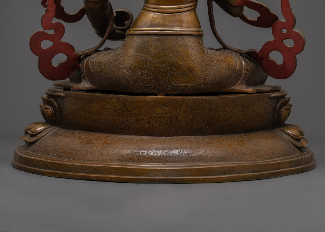 Sacred Vajrasattva Statue | Traditional Nepalese Lost Wax Art