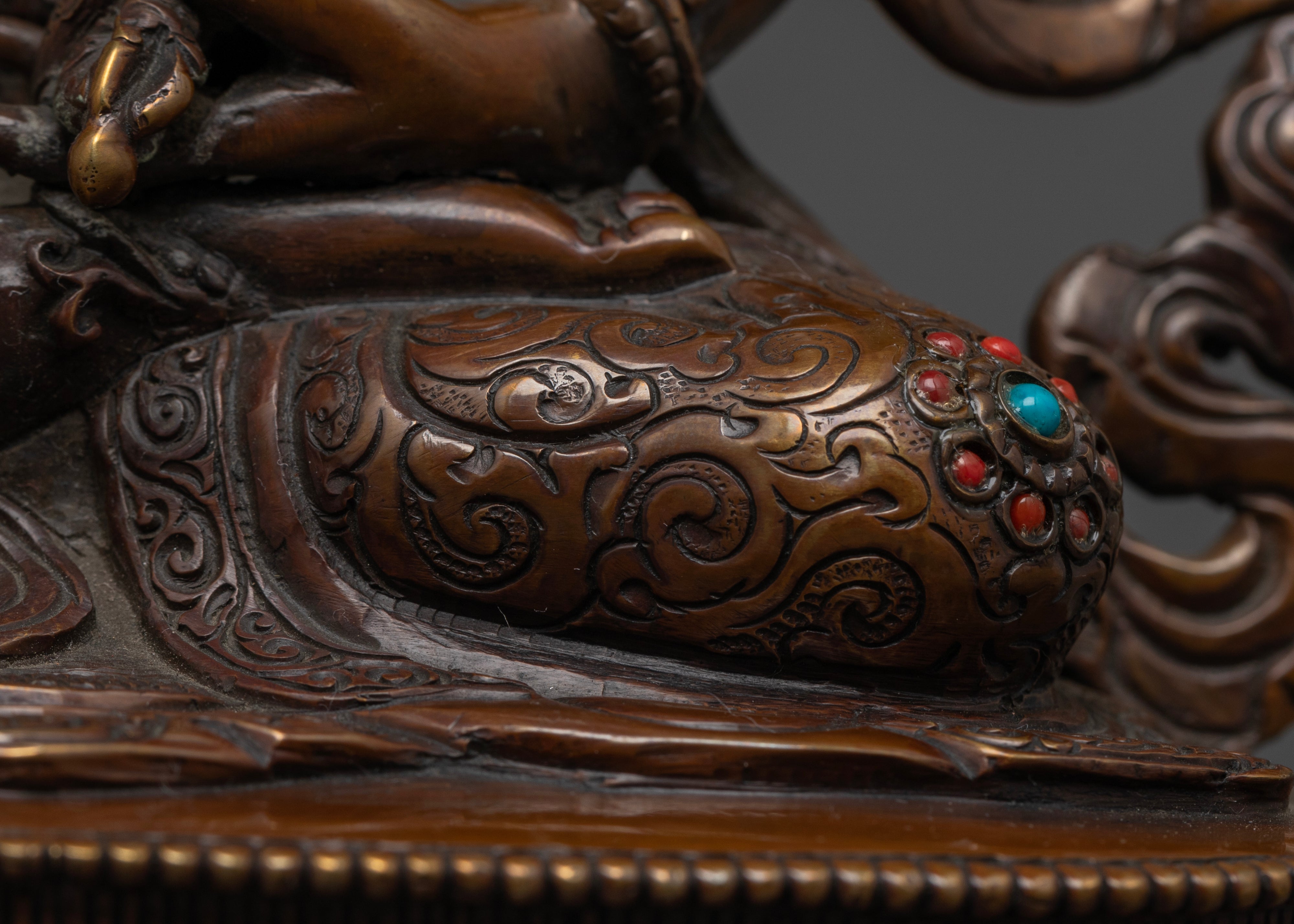 Oxidized Vajrasattva Statue for Spiritual Healing