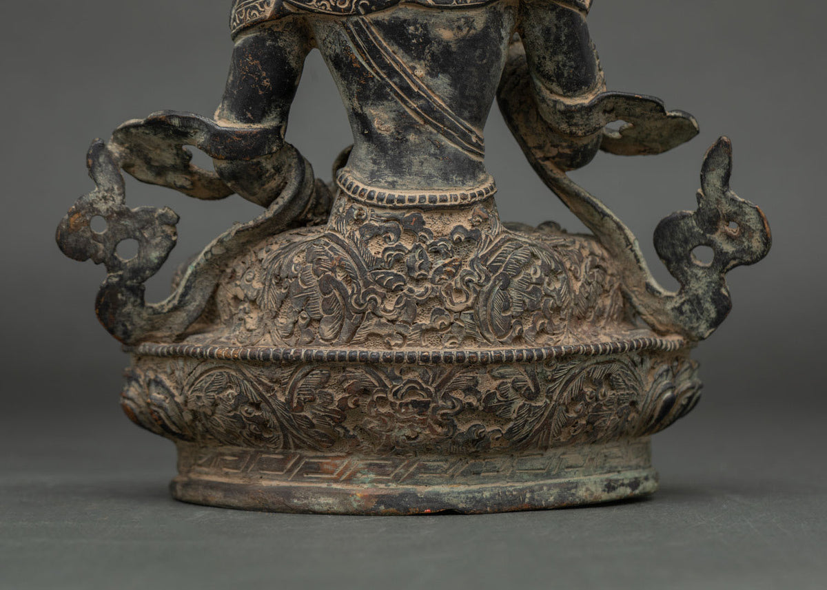 Oxidized Copper Vajrasattva Statue – Traditional Nepali Metalwork