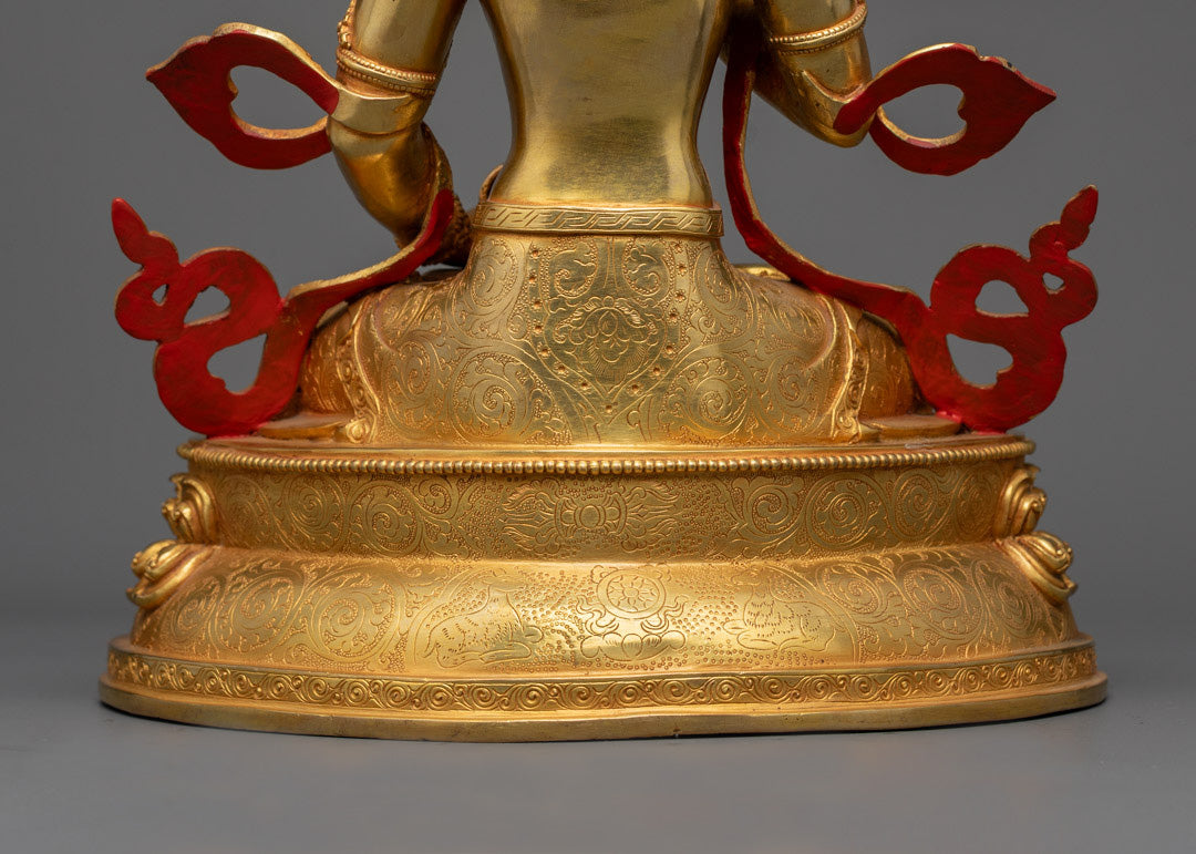 Hand-Carved Vajrasattva Statue | Authentic Nepalese Dharma Icon