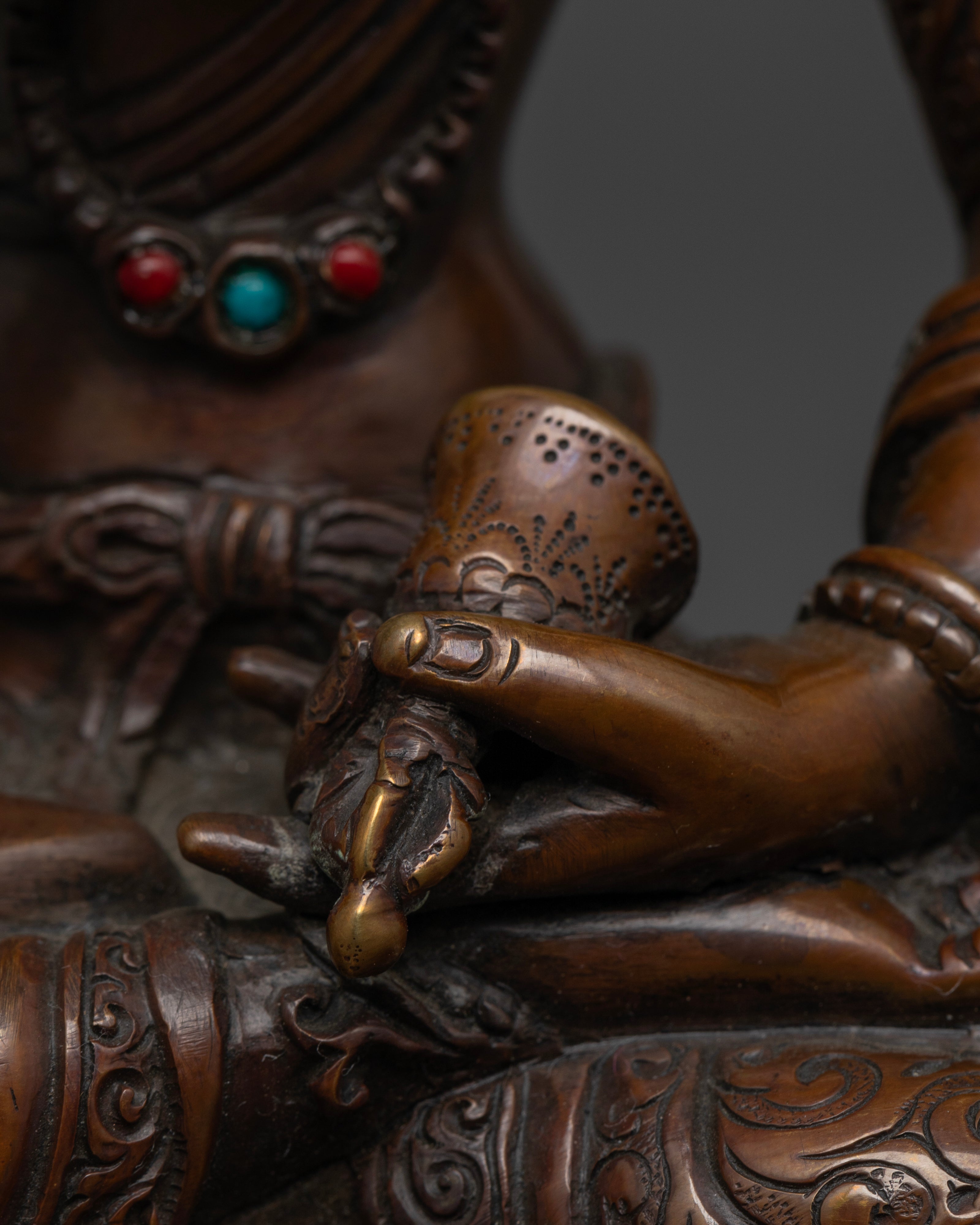 Oxidized Vajrasattva Statue for Spiritual Healing