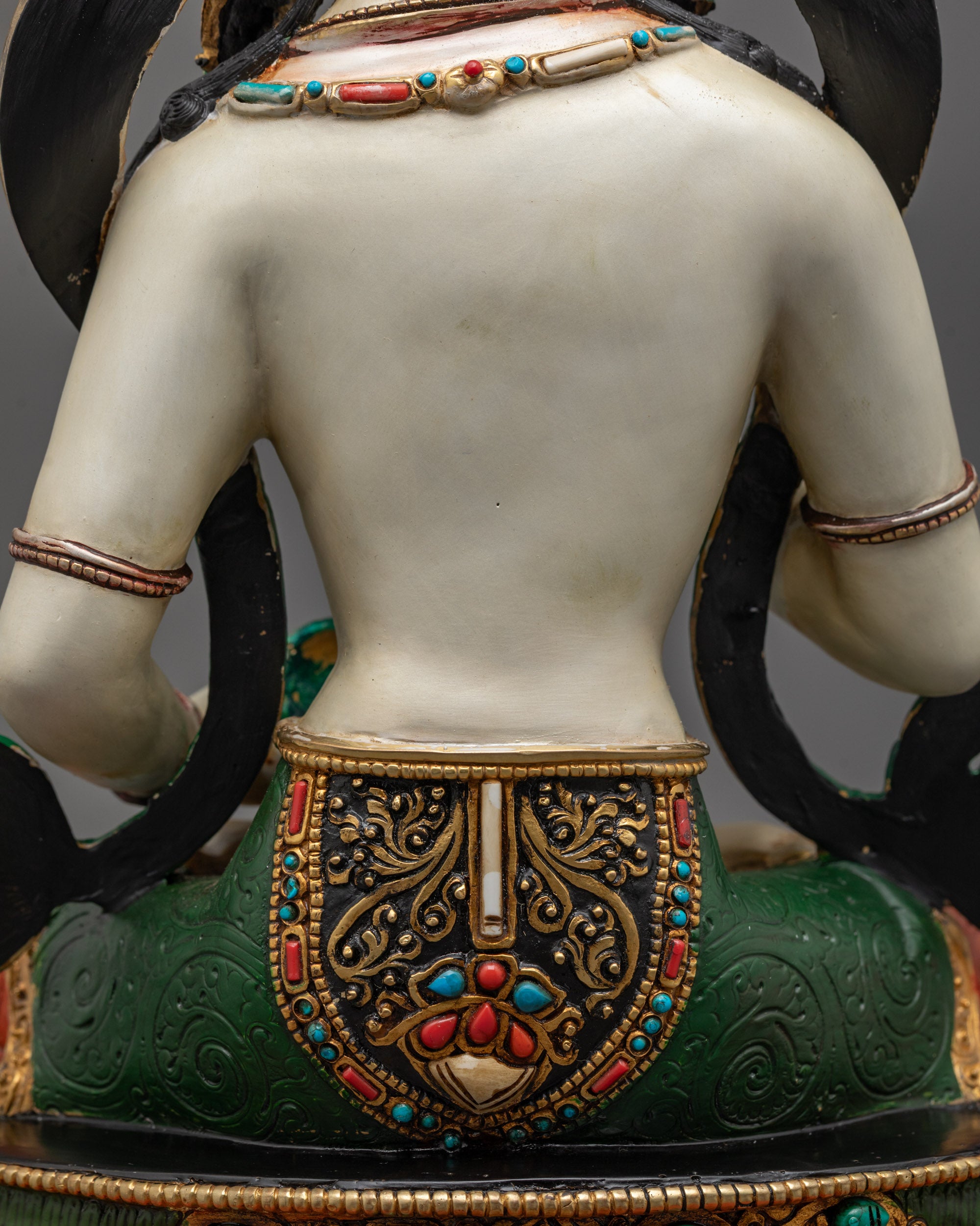 Premium Colored Vajrasattva Statue | Handmade for Meditation