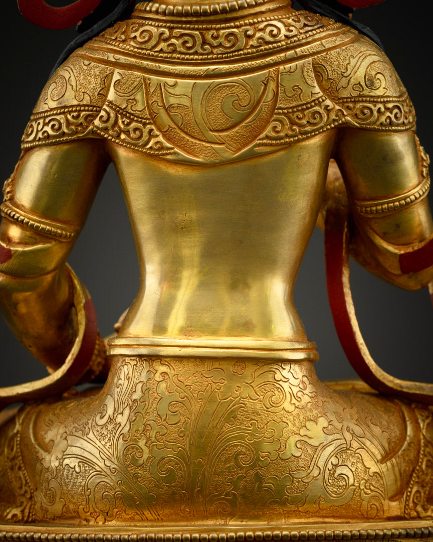 Tibetan Dorje Sempa Buddha Gold Statue