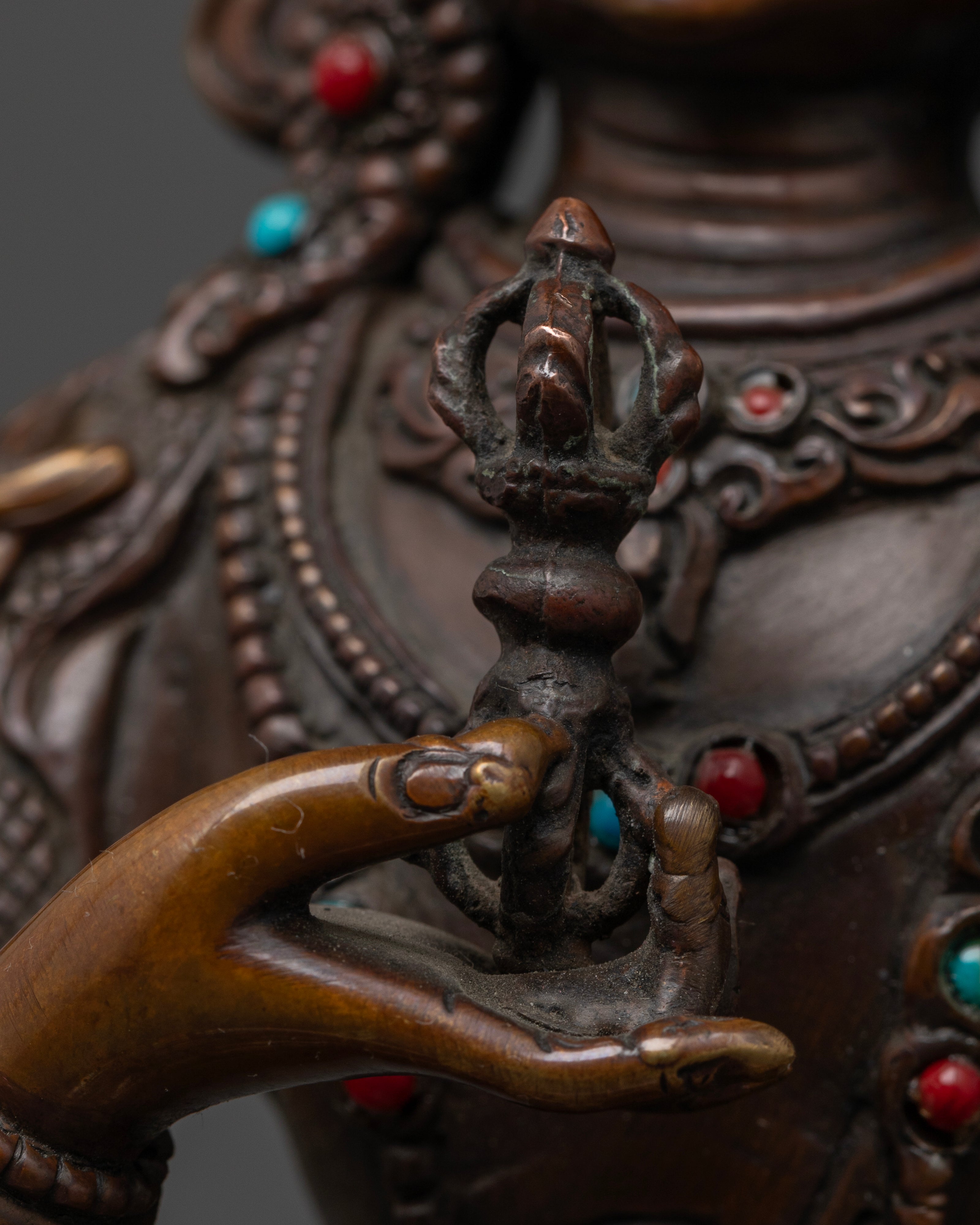 Oxidized Vajrasattva Statue for Spiritual Healing
