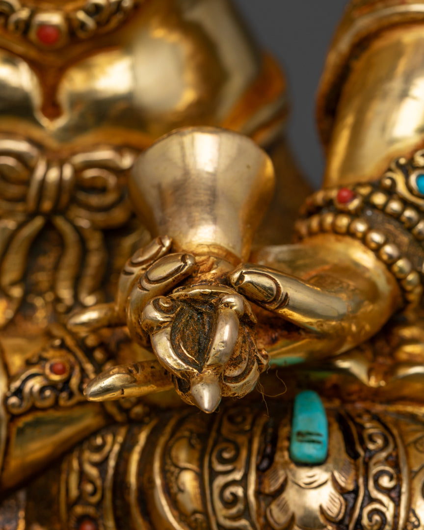 Buddhist Vajrasattva Statue | 24k Gold Gilded