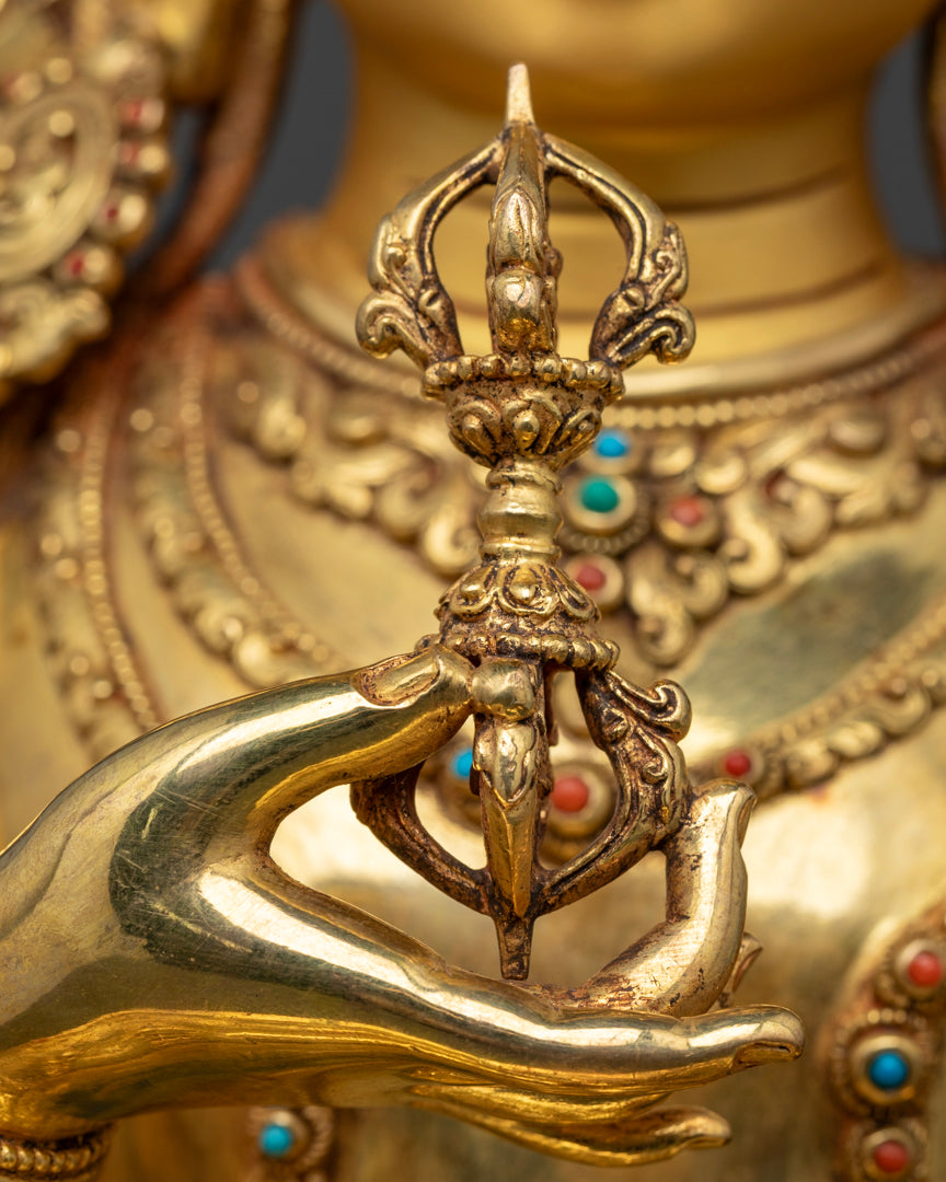 Vajrasattva Bodhisattva Statue | Sacred Tibetan Sculpture