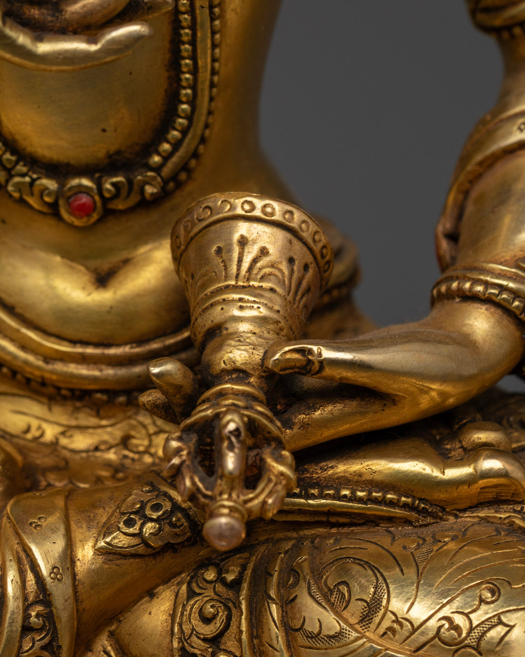 9.84" Inch Gold-Gilded Vajrasattva Statue