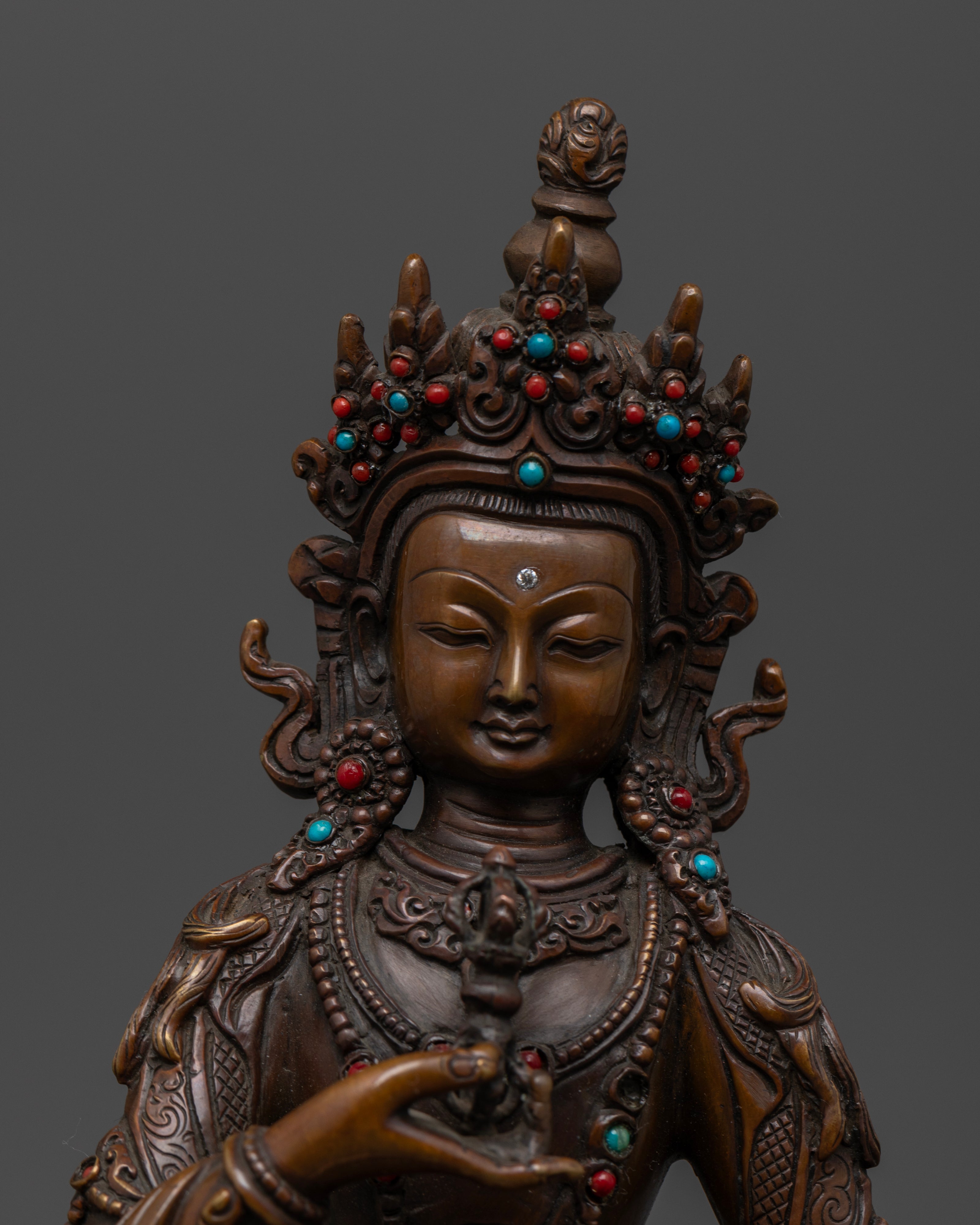 Oxidized Vajrasattva Statue for Spiritual Healing
