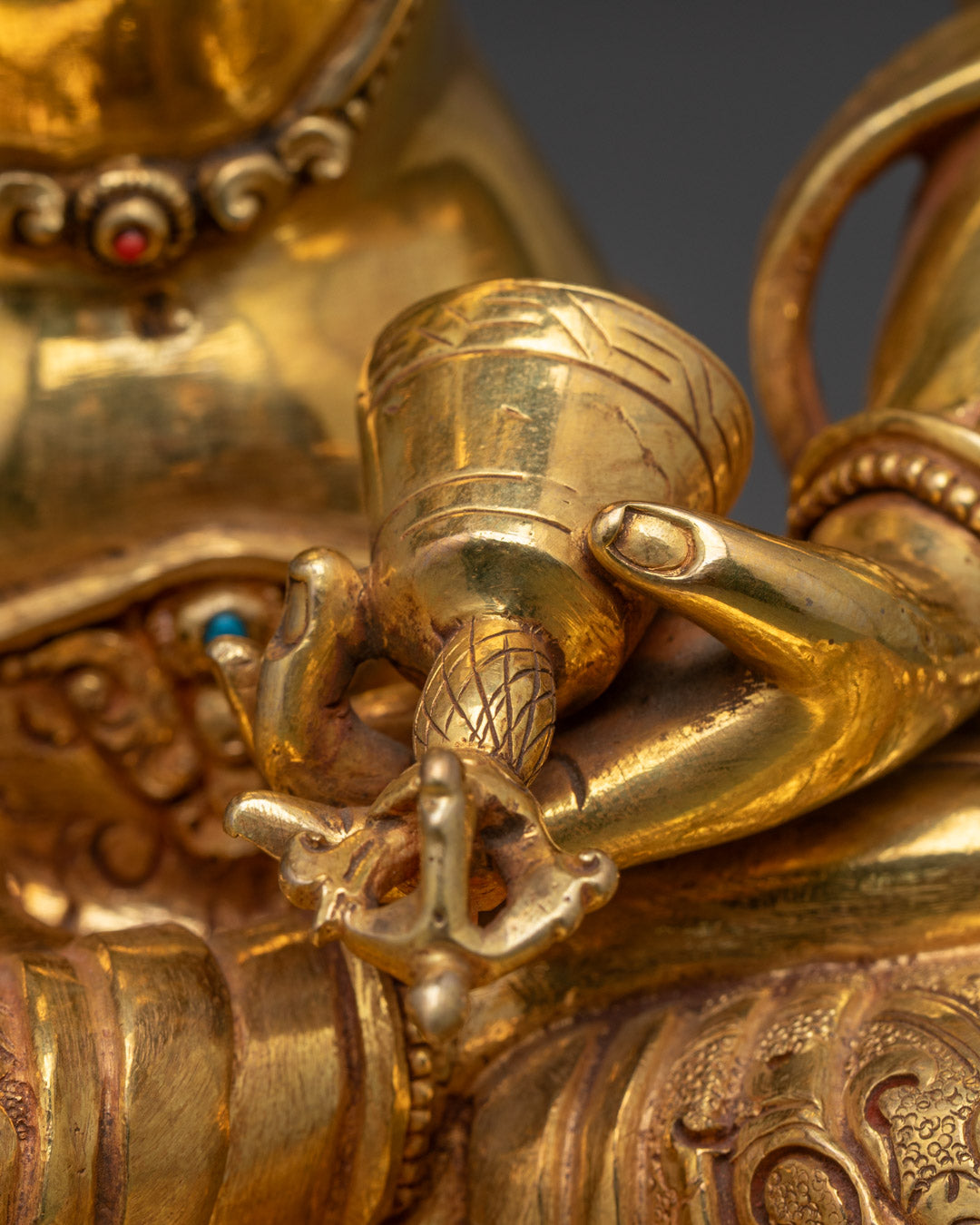 Sacred Vajrasattva Sculpture | Nepalese Hand-Carved