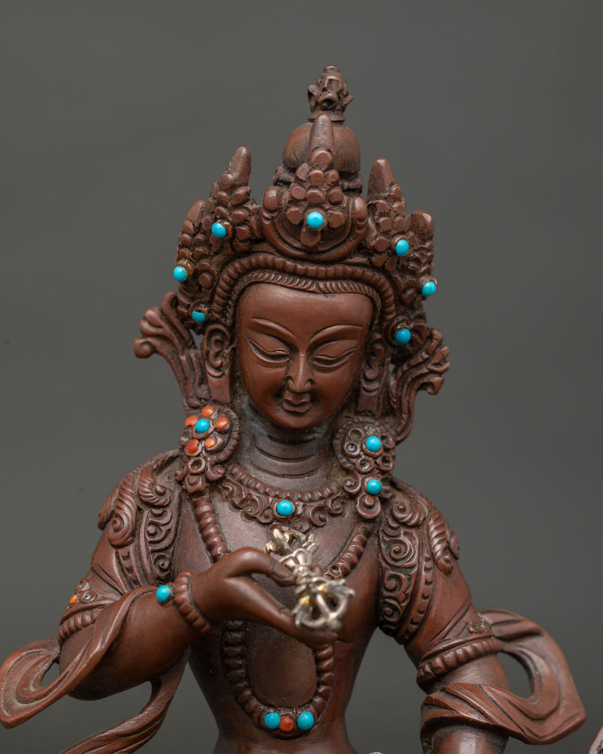 Vajrasattva Statue (Pure Sliver Vajra and Bell)