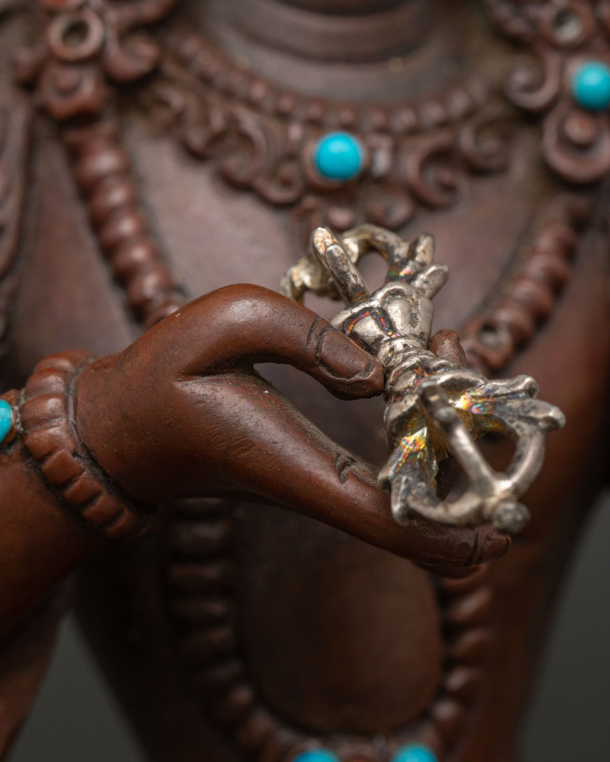 Vajrasattva Statue (Pure Sliver Vajra and Bell)