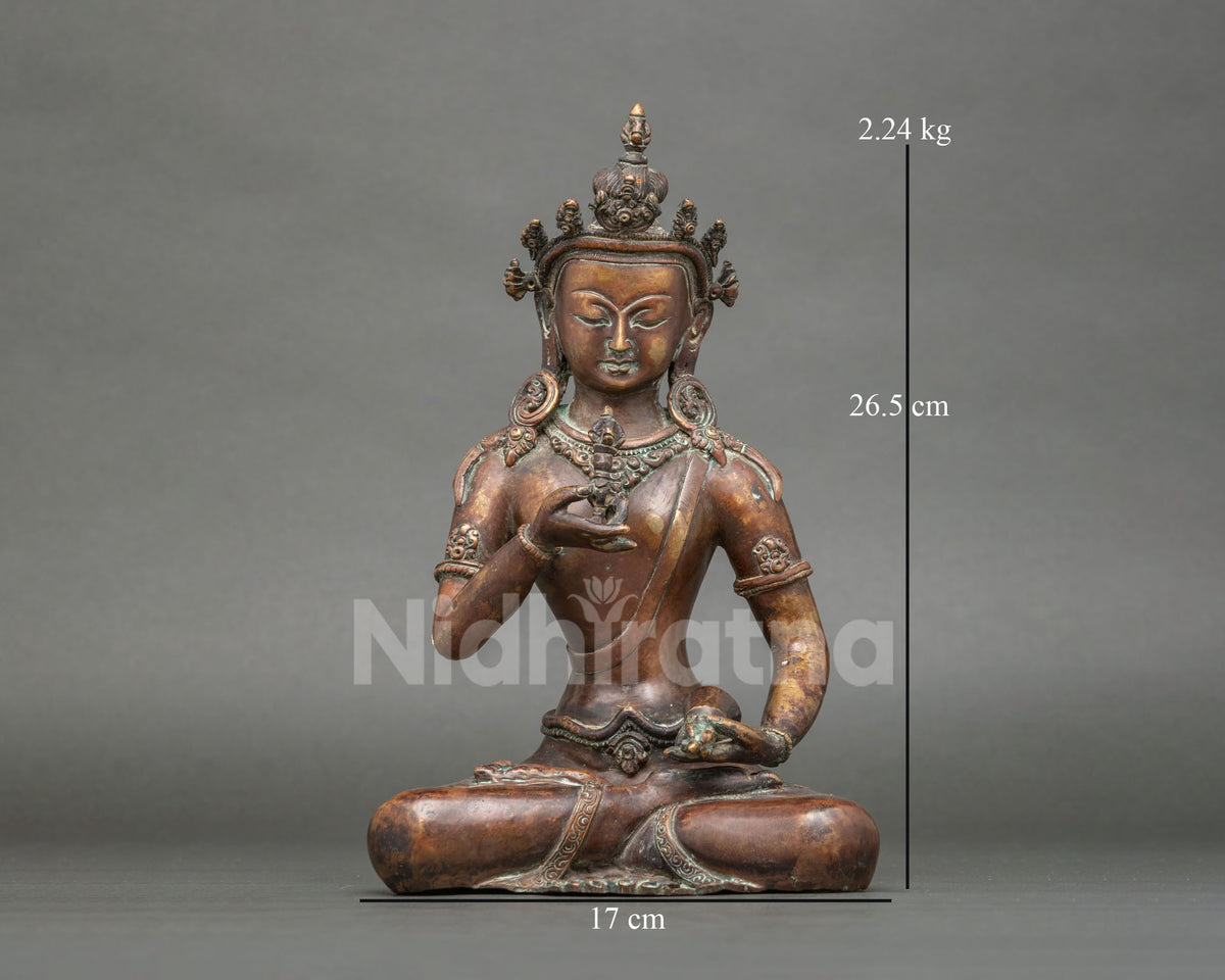 Oxidized Vajrasattva Statue | Traditional Nepalese Craftsmanship